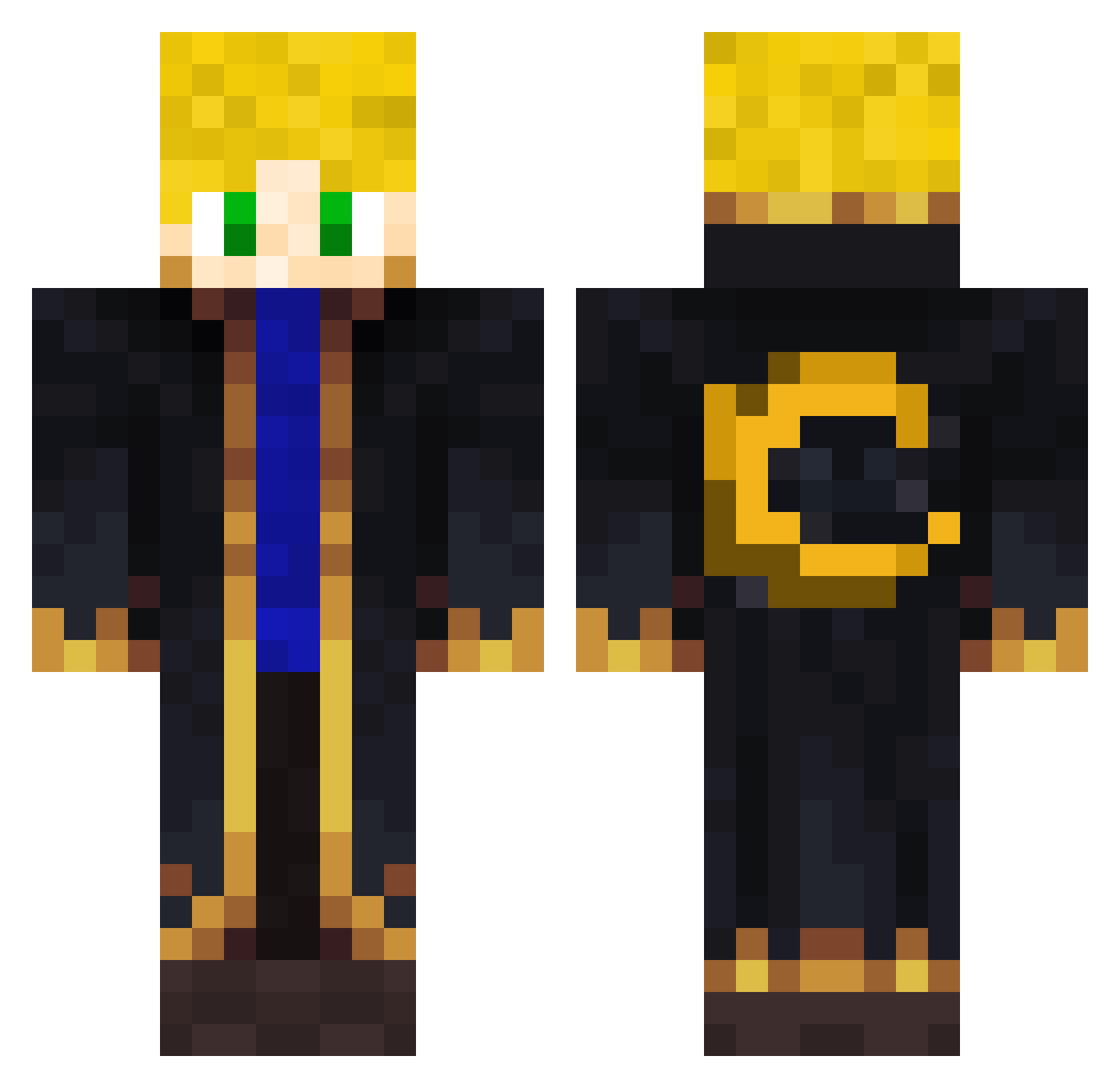 ChopperZBI Minecraft skin, front and back view
