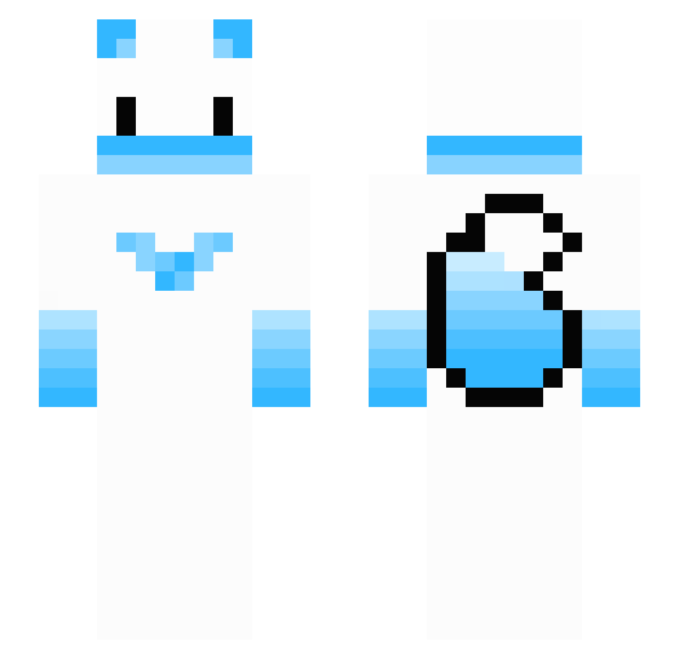 ENZOKNOLL Minecraft skin, front and back view
