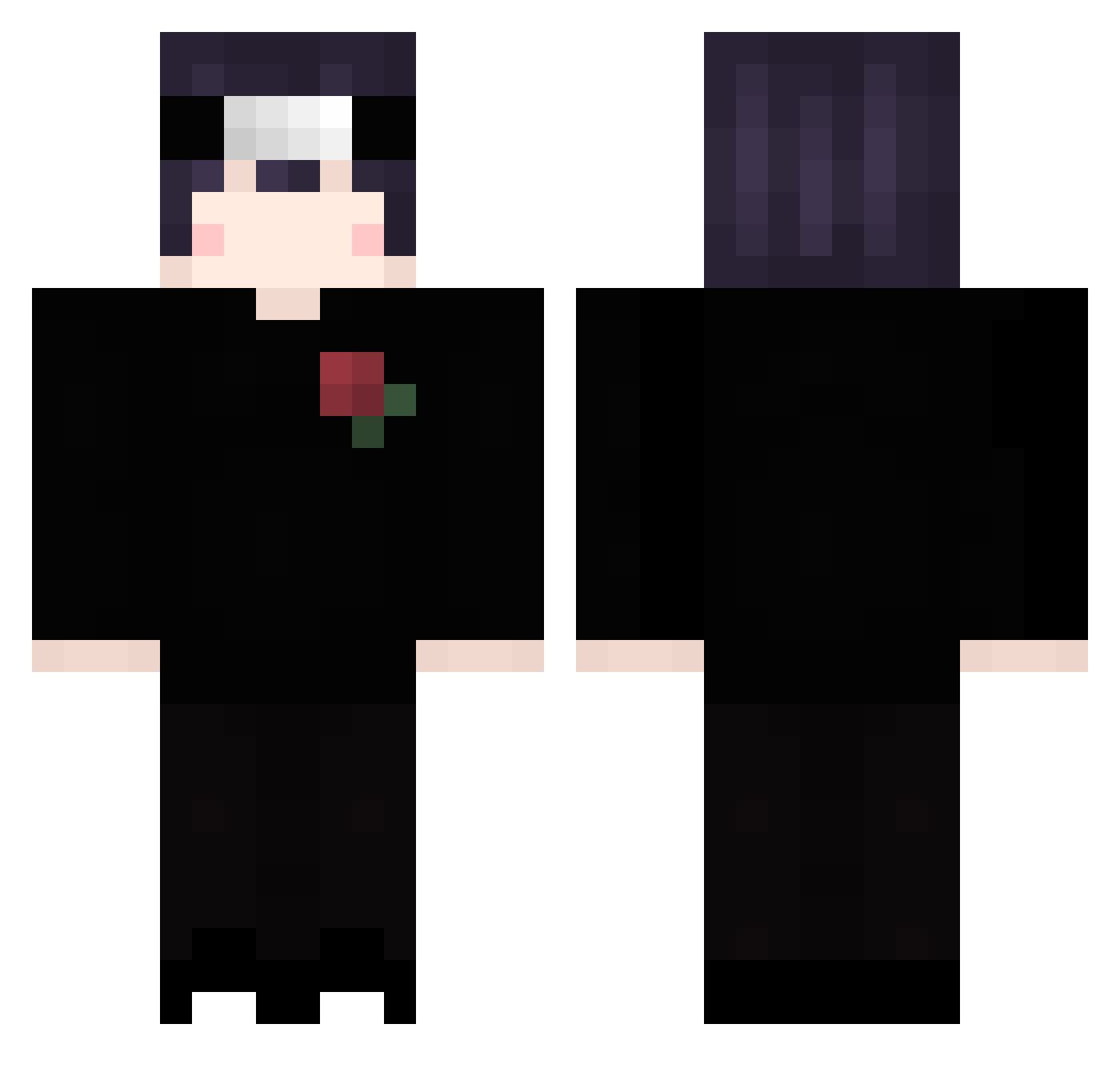 yabaziaa Minecraft skin, front and back view