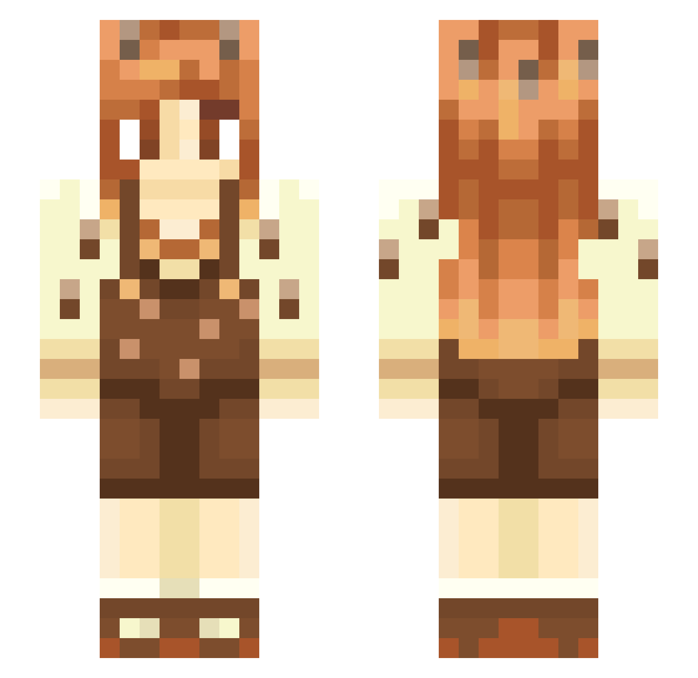 _1eo Minecraft skin, front and back view