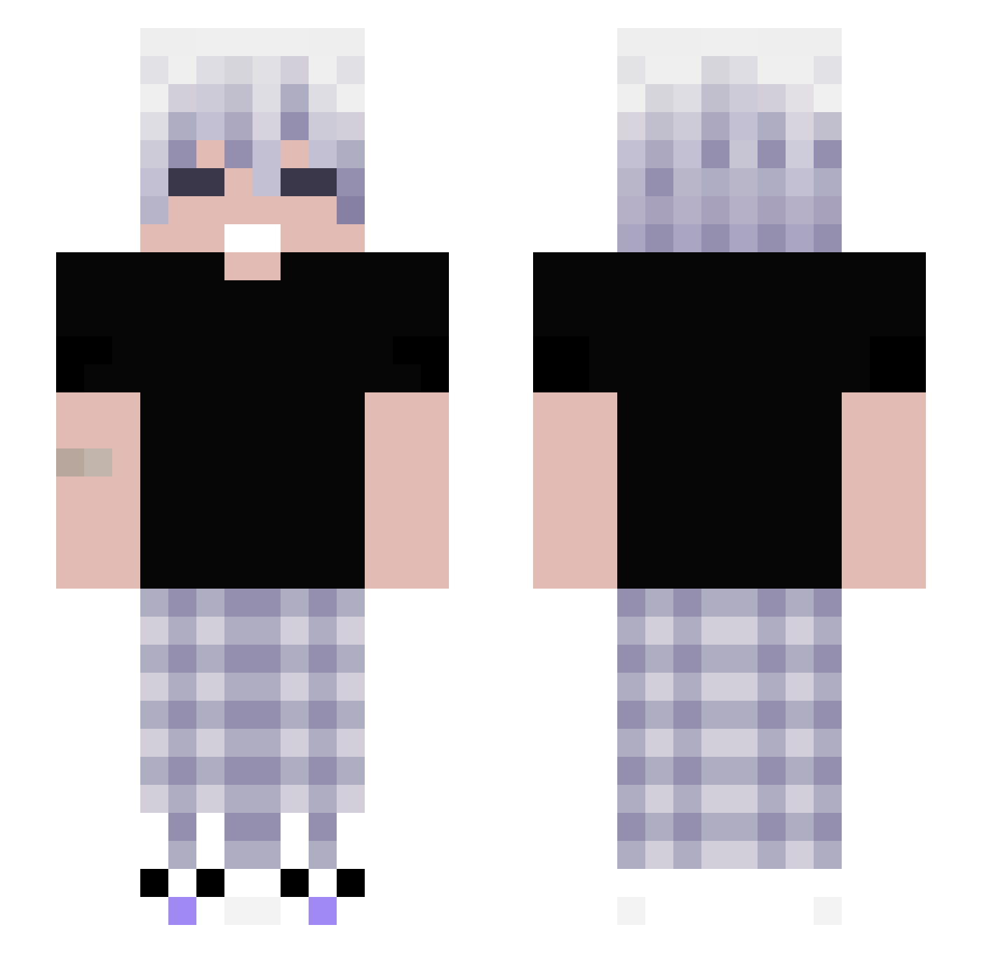 T1nkez Minecraft skin, front and back view