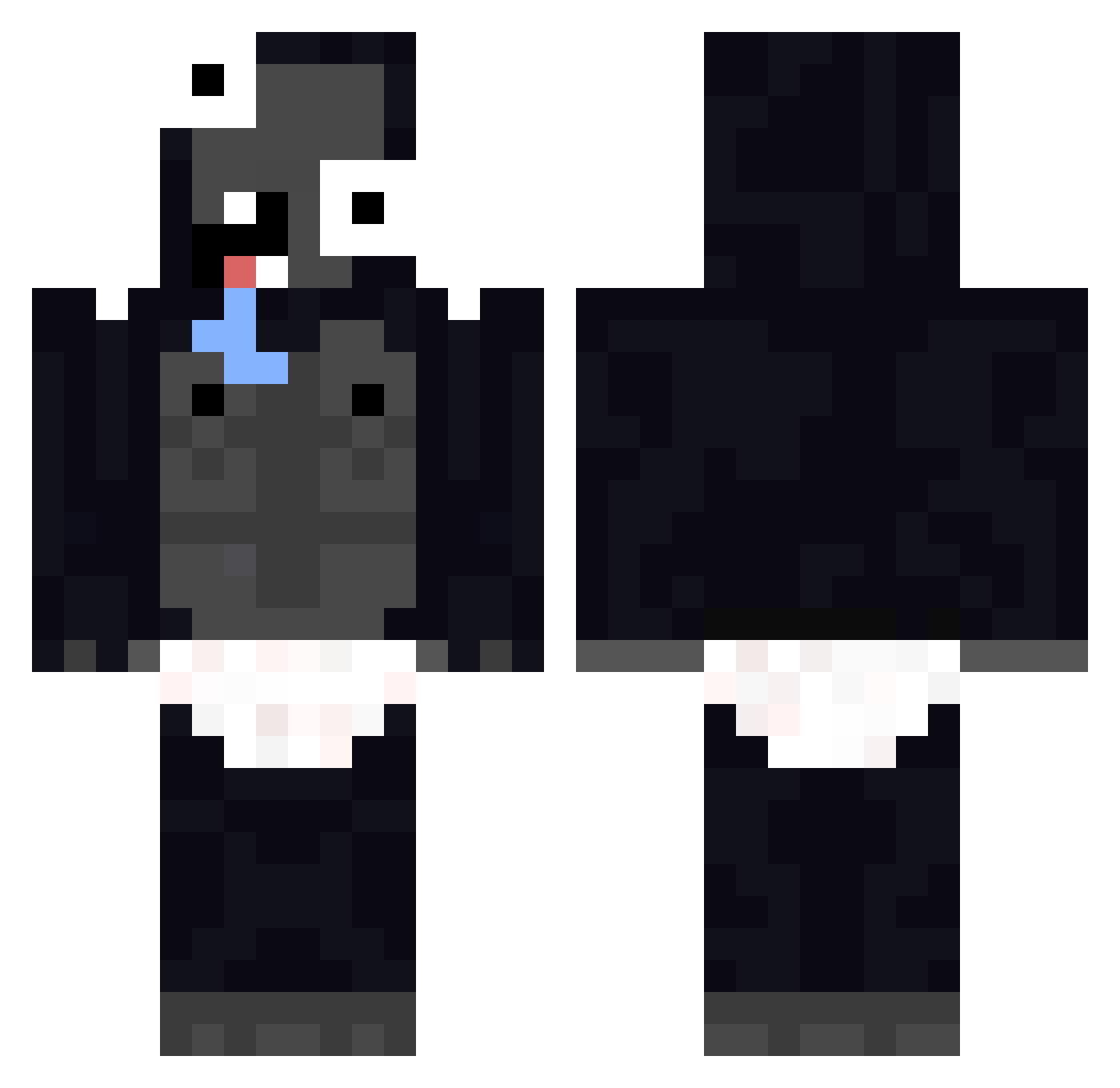 babypunishing Minecraft skin, front and back view