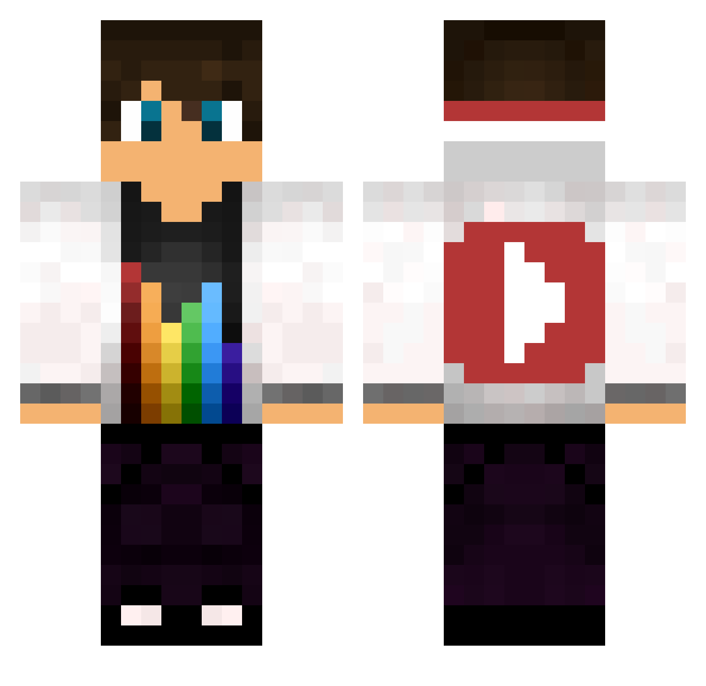 CXLEE Minecraft skin, front and back view