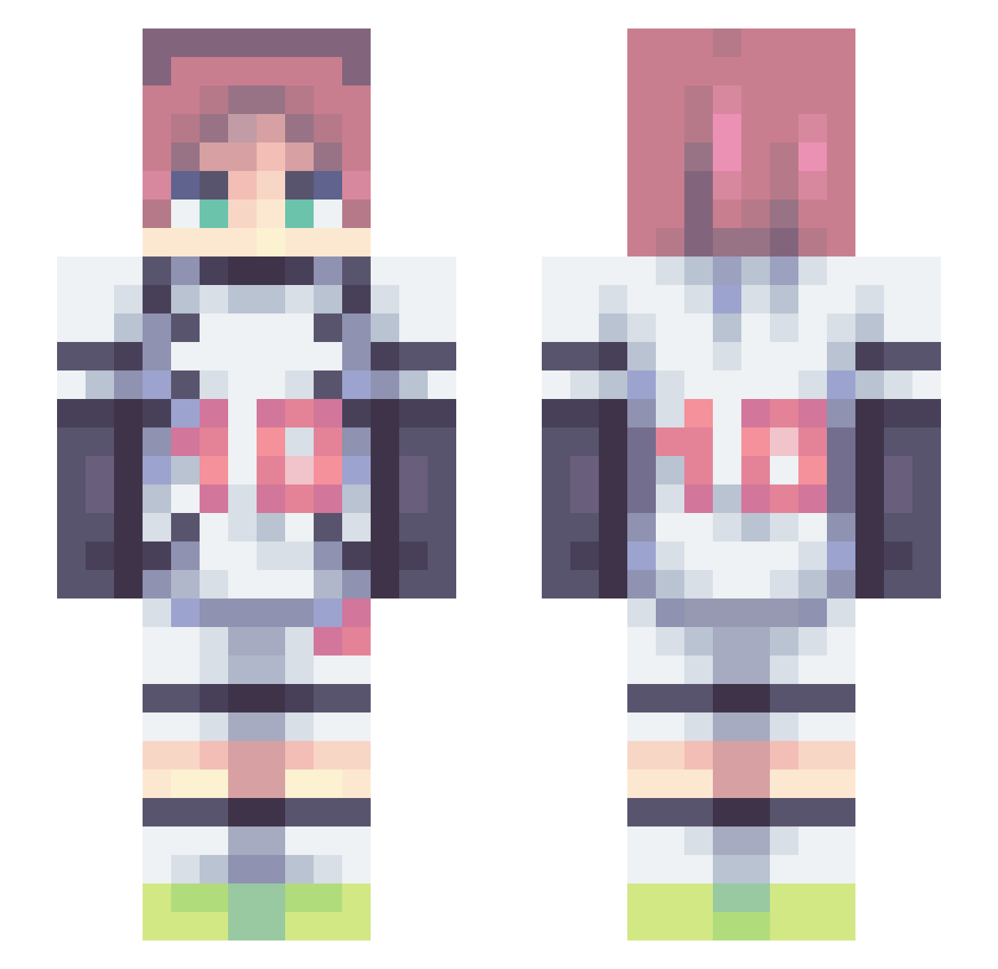 The_Saddest_Wolf Minecraft skin, front and back view