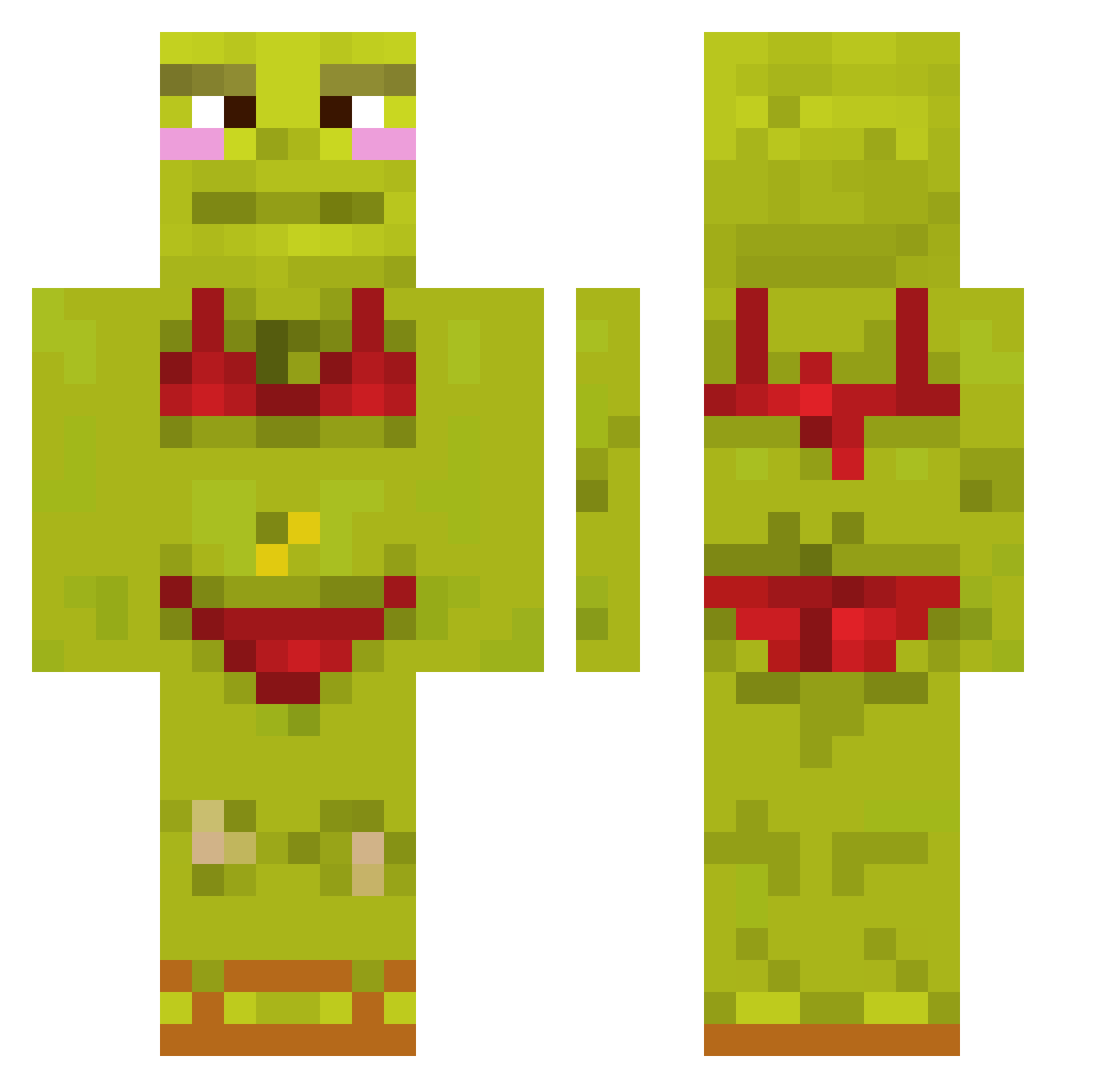 zenozin Minecraft skin, front and back view