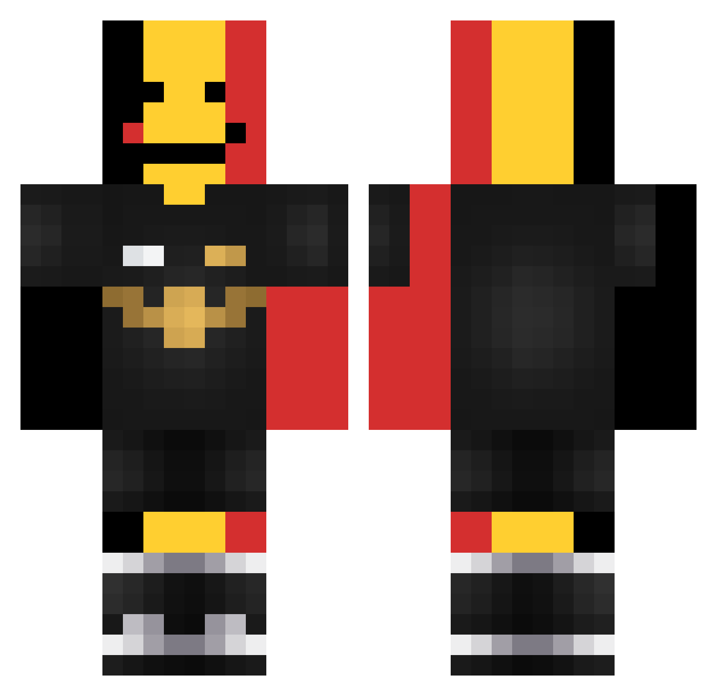 lilidnt Minecraft skin, front and back view