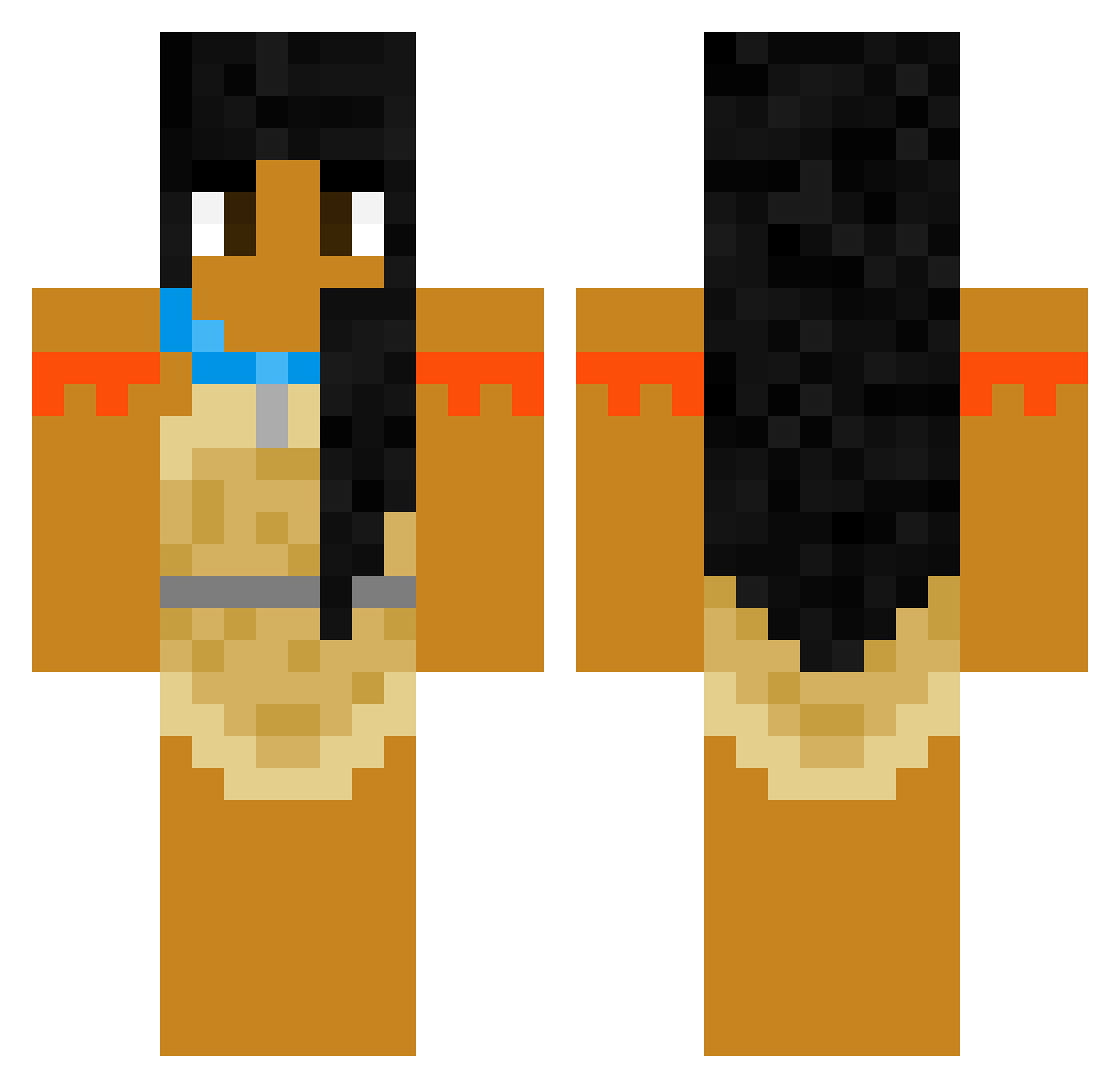 katieogle Minecraft skin, front and back view