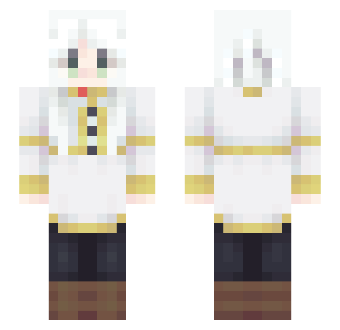 SolvedSinger455 Minecraft skin, front and back view