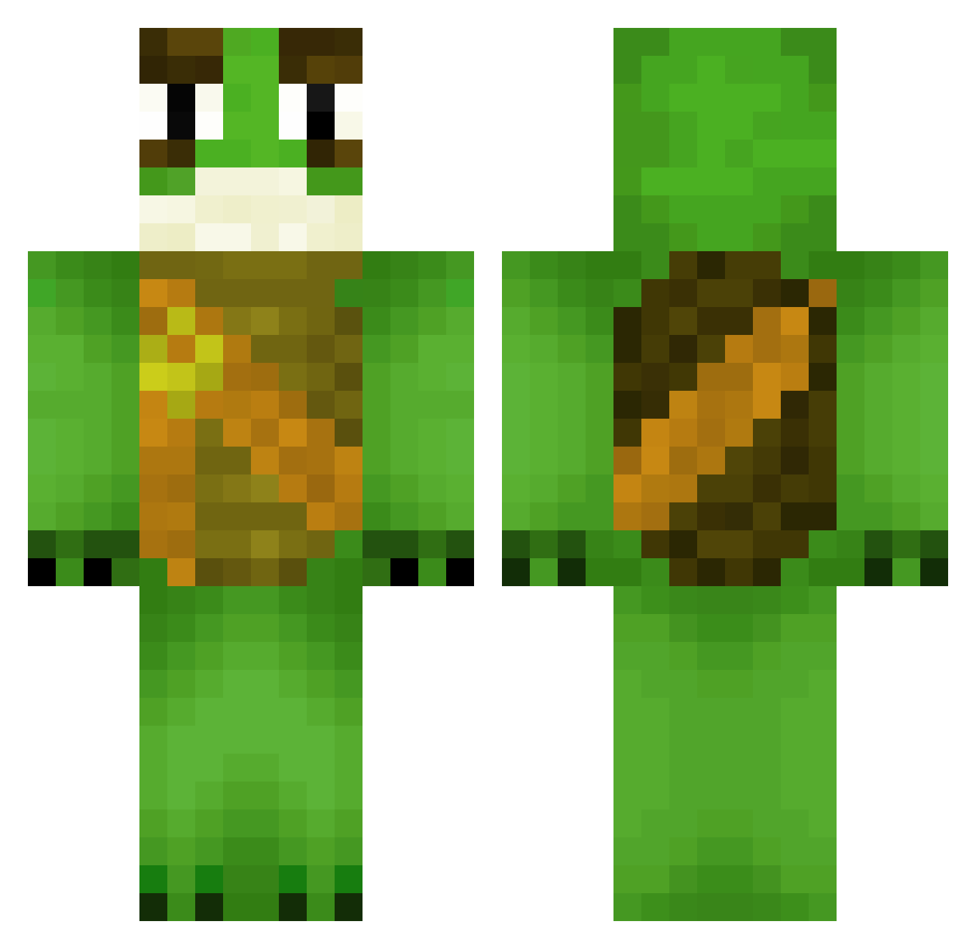Kopiperil Minecraft skin, front and back view
