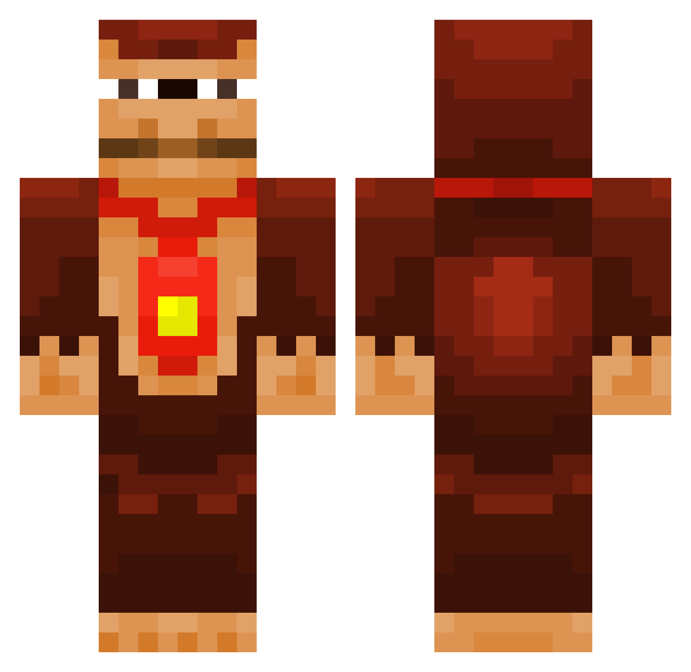 JelluBoy Minecraft skin, front and back view