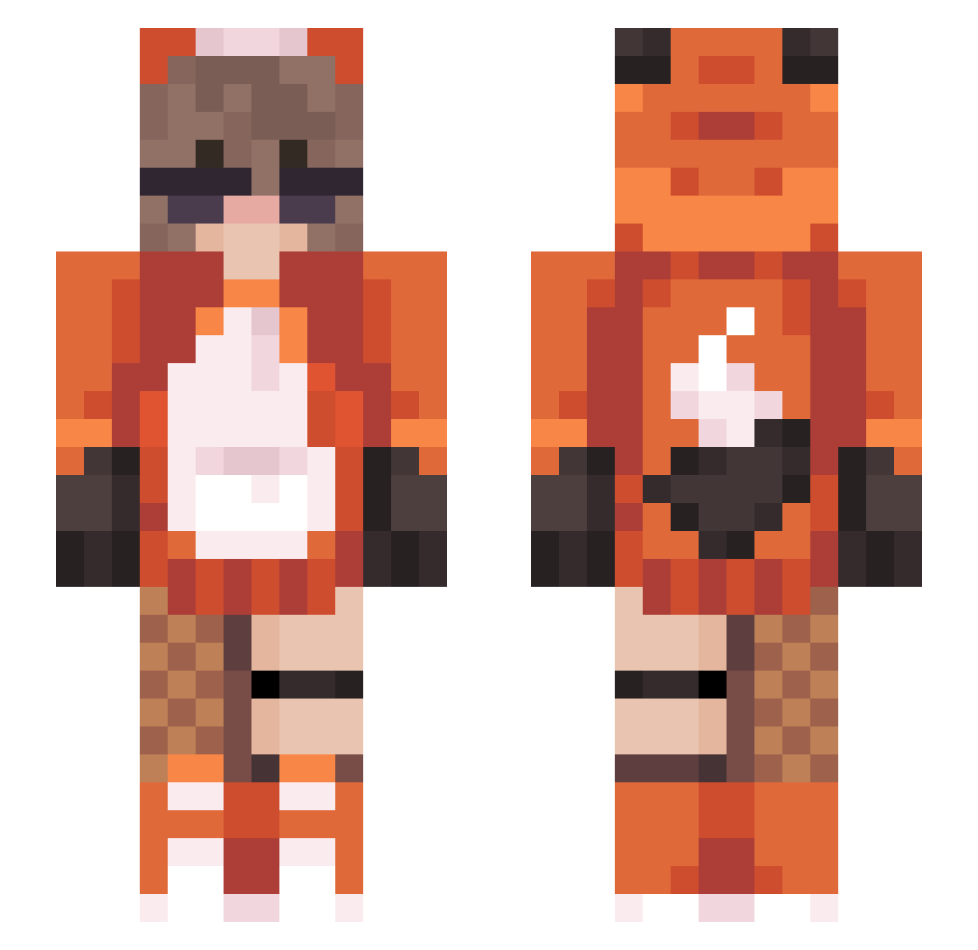sam_OwO Minecraft skin, front and back view