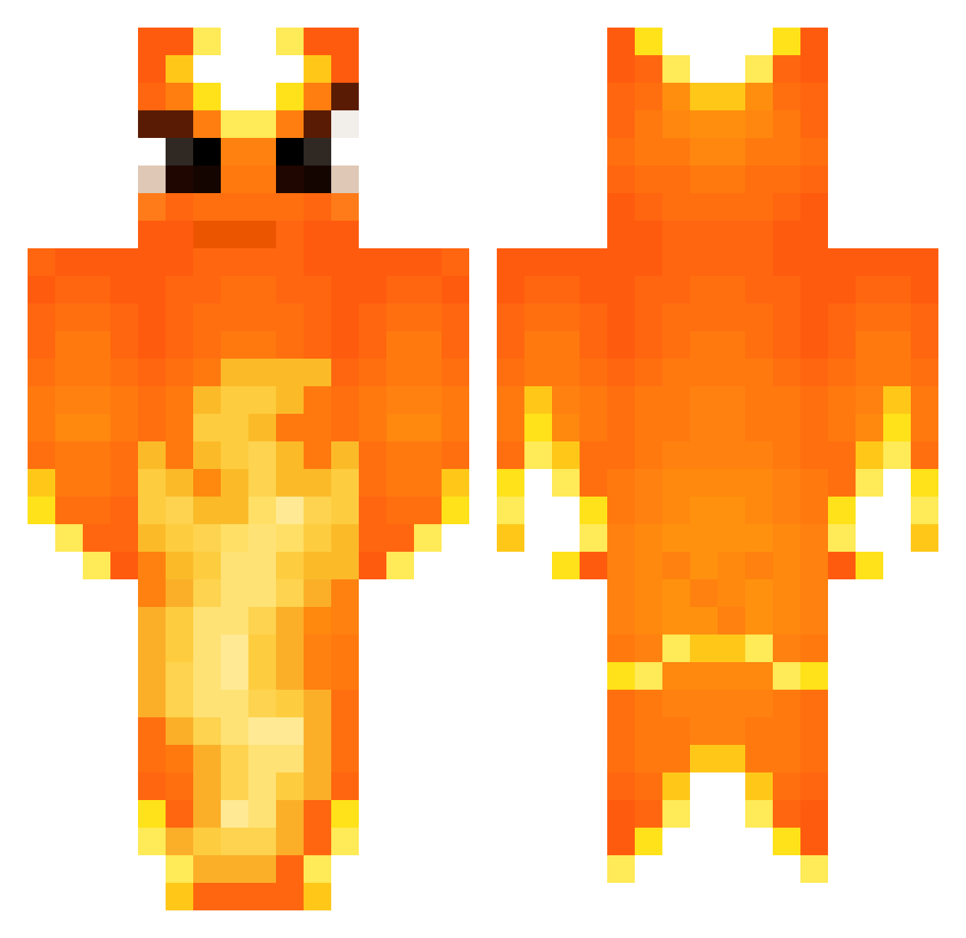 Seboxer_cebolla Minecraft skin, front and back view