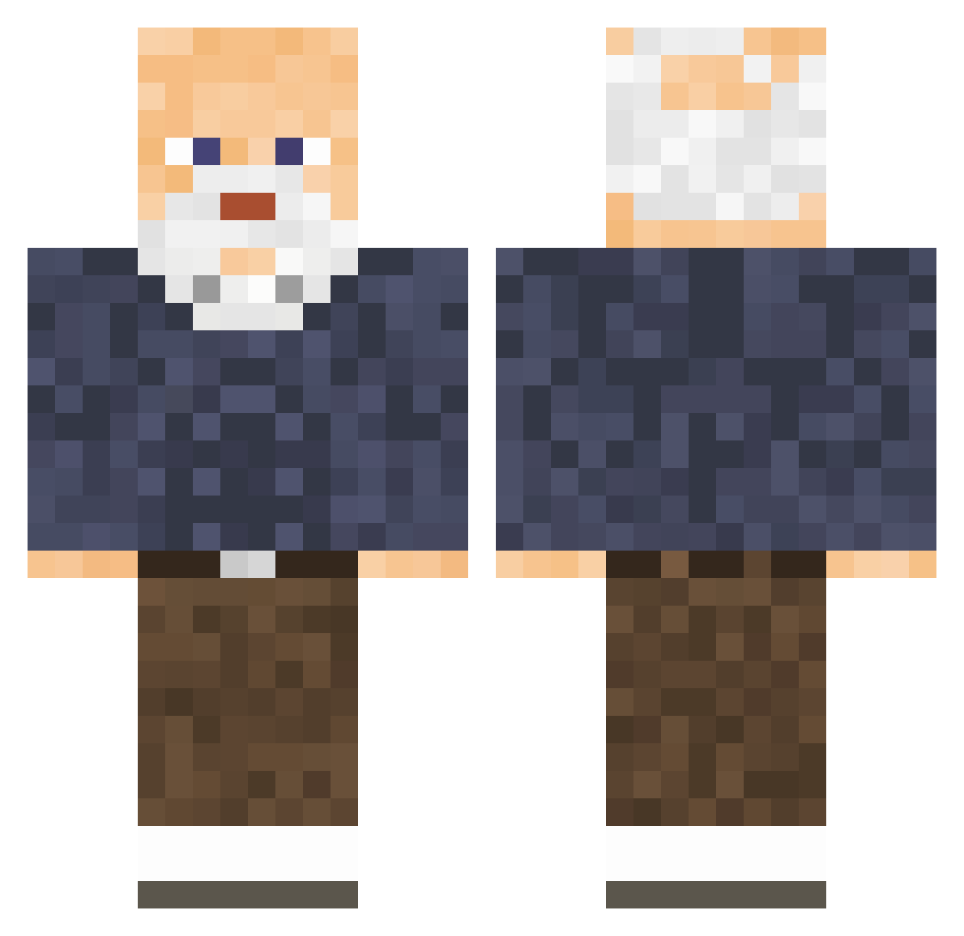 Papa_Munk Minecraft skin, front and back view