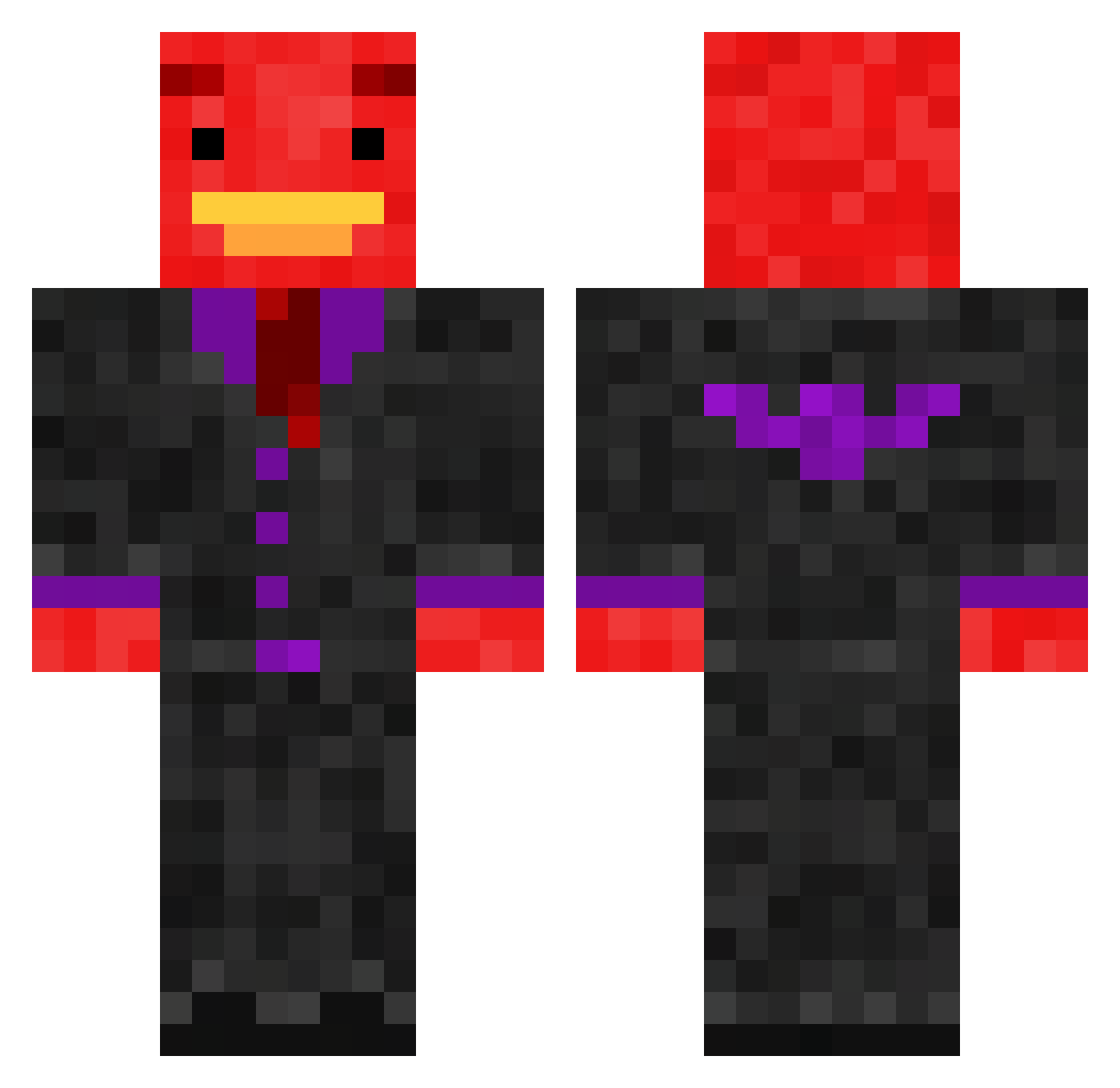 Toshiba_Fridge Minecraft skin, front and back view