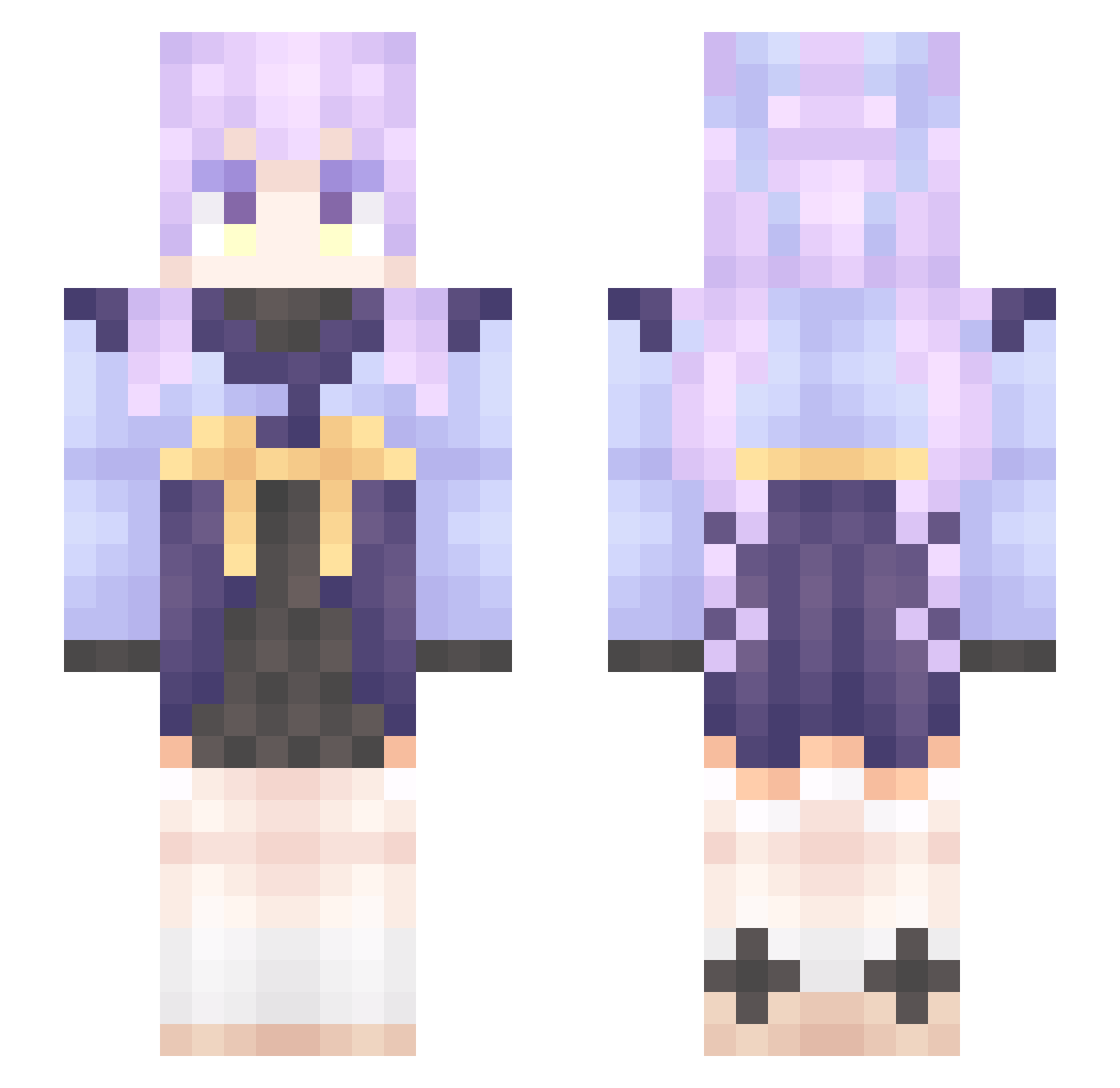 peco331 Minecraft skin, front and back view