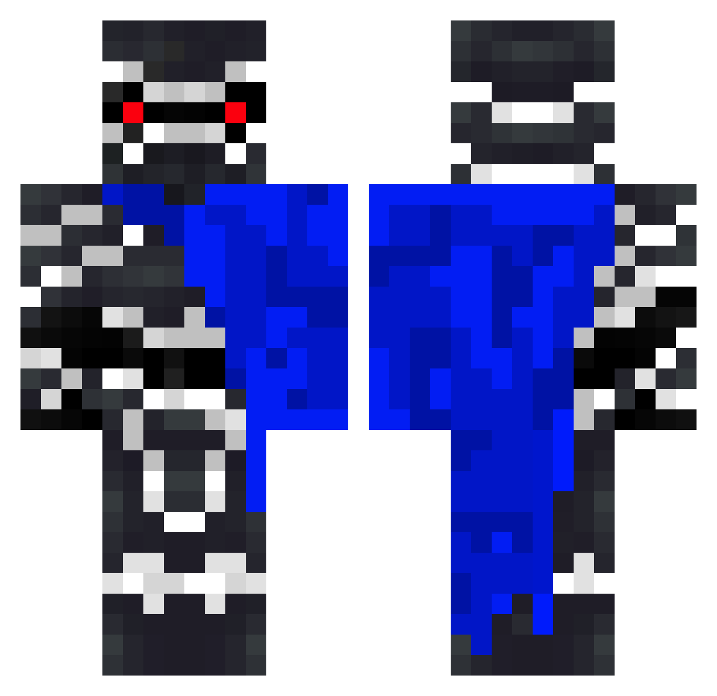 Ryuijin Minecraft skin, front and back view