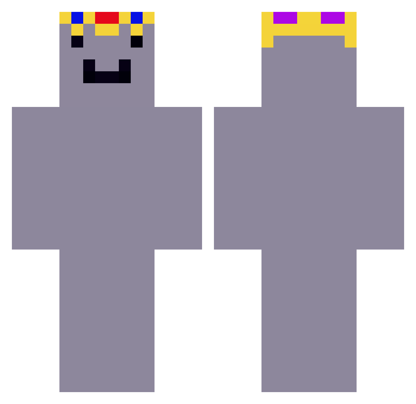 Rasmus_Lars Minecraft skin, front and back view