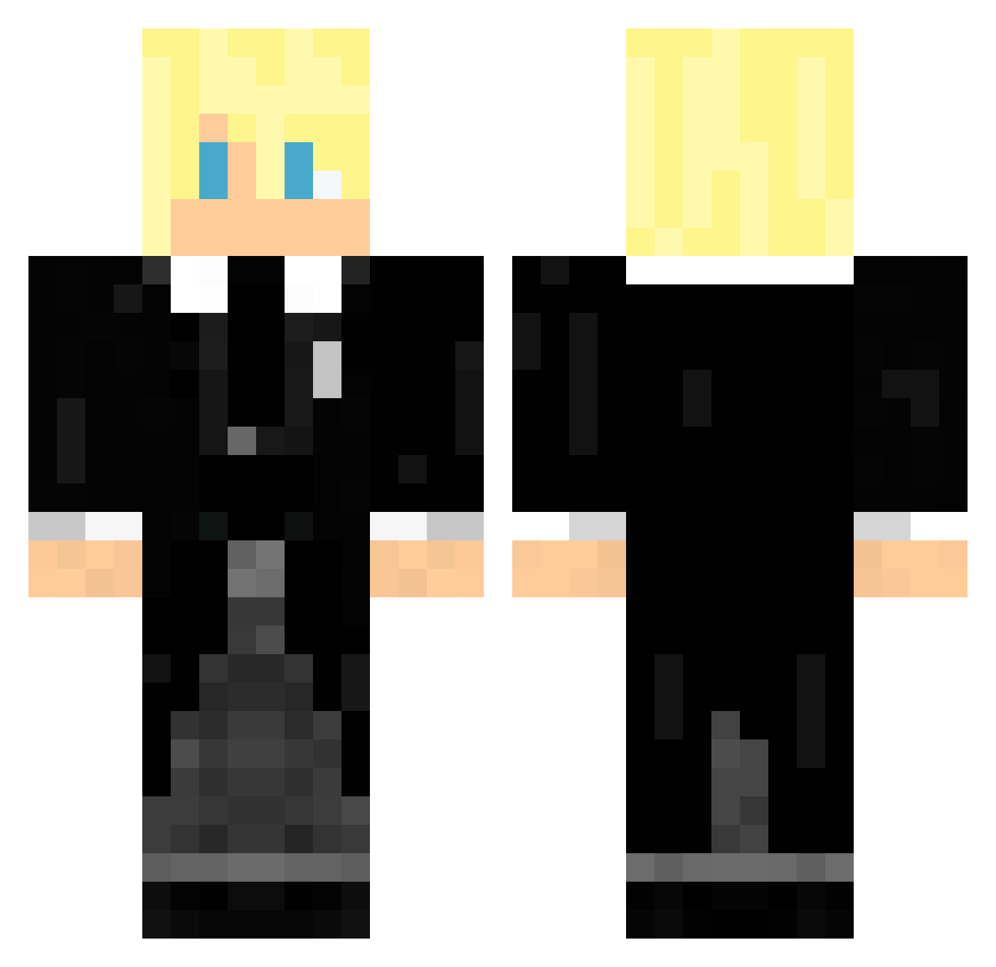 Theo5OP Minecraft skin, front and back view