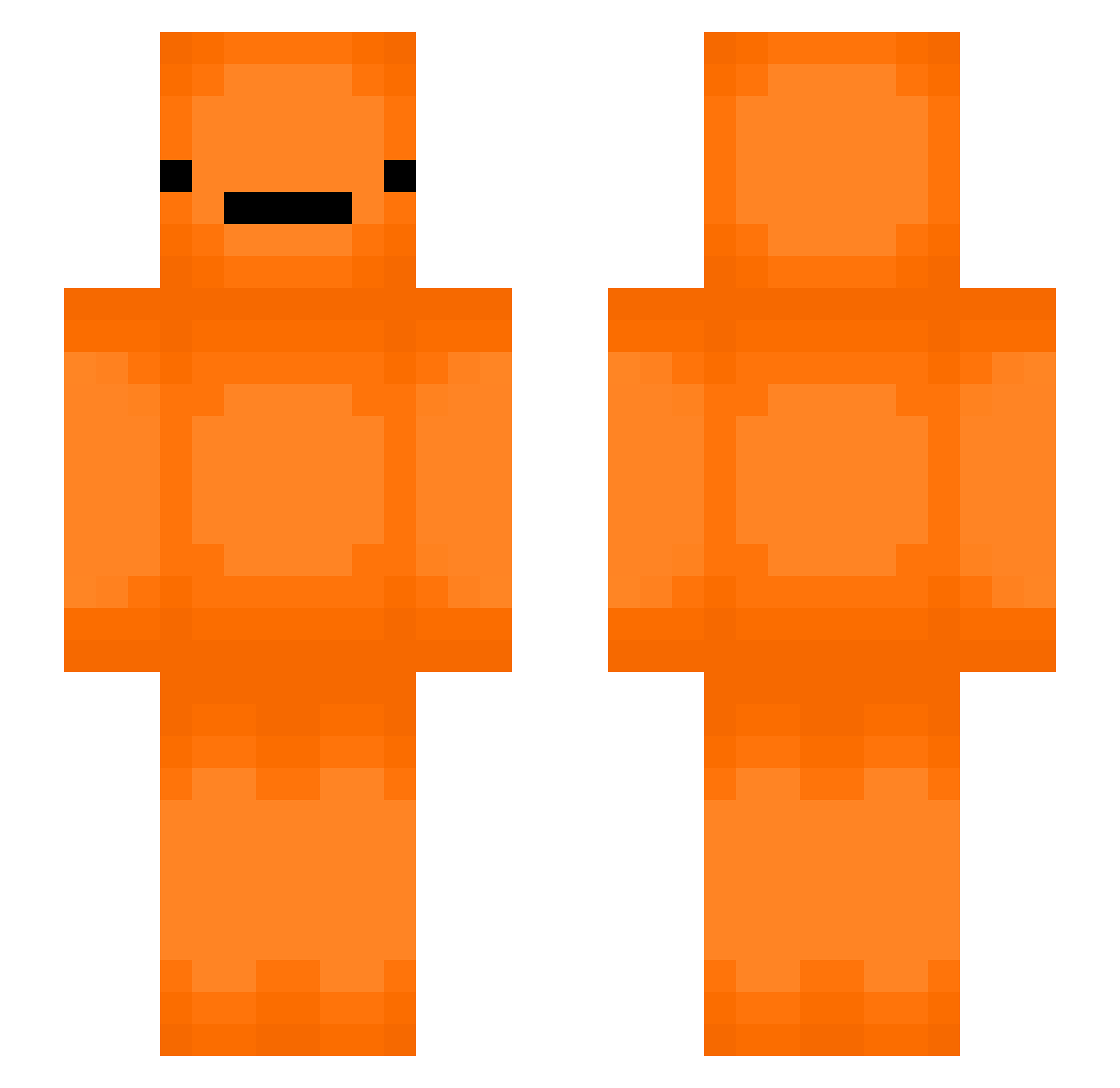 Flamemallow25 Minecraft skin, front and back view