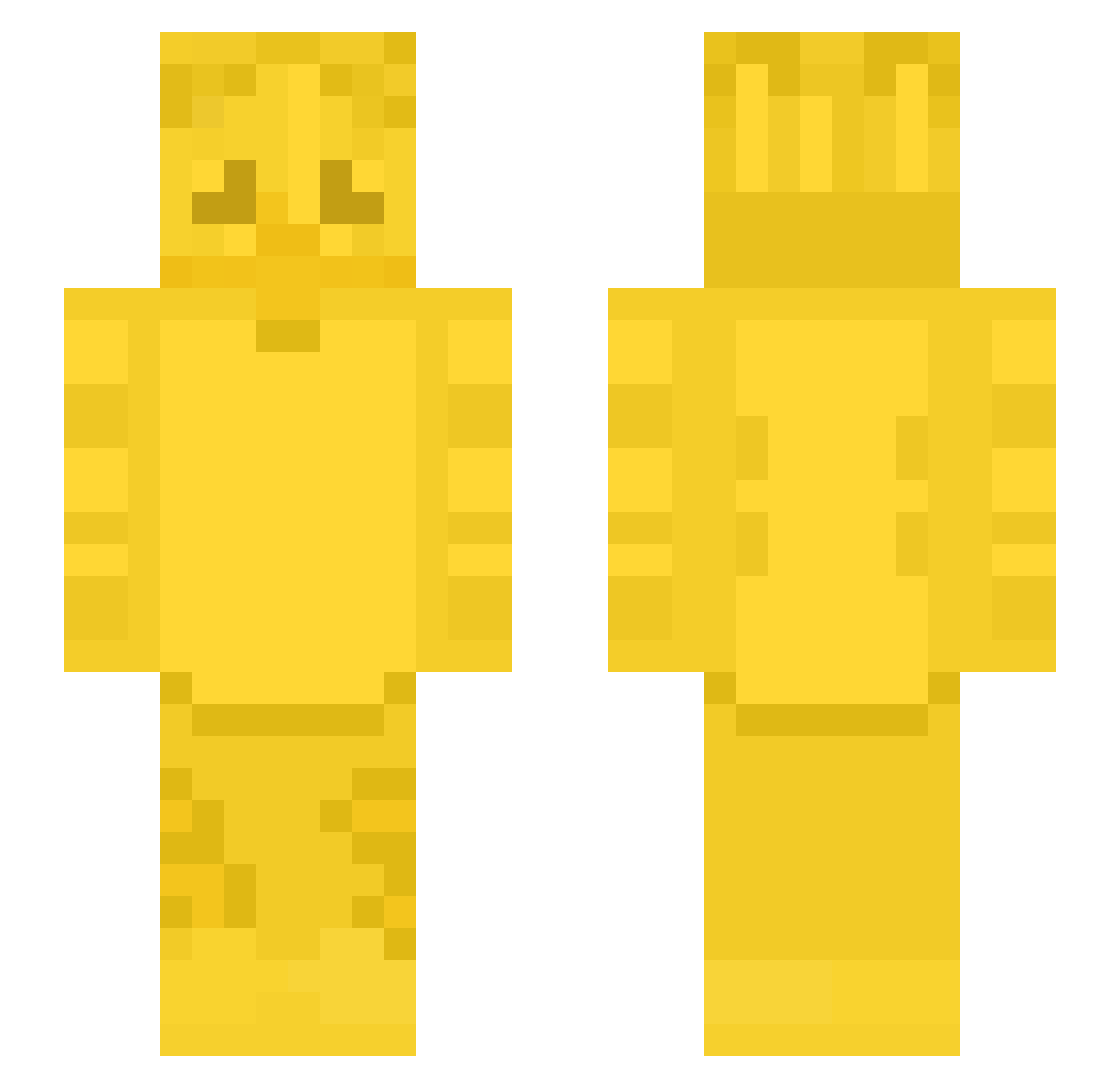 Syrade Minecraft skin, front and back view