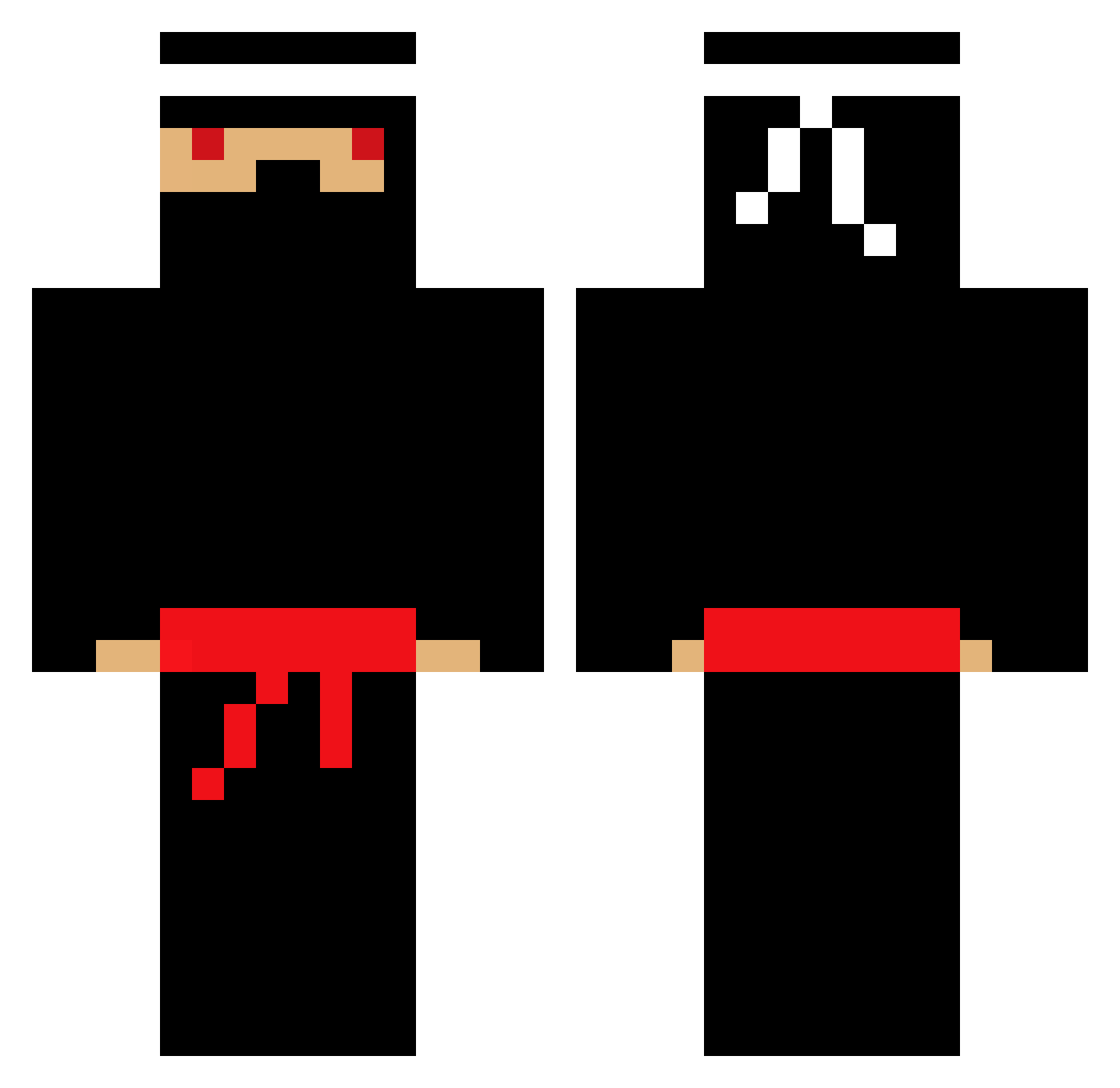 SpiroMc Minecraft skin, front and back view