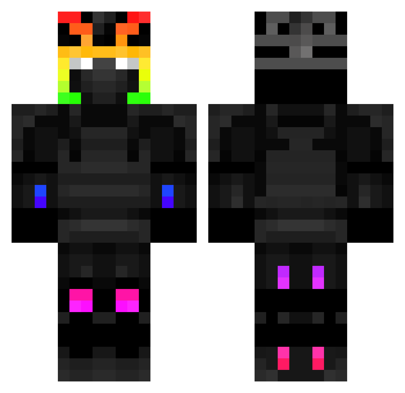 U1tramanA Minecraft skin, front and back view