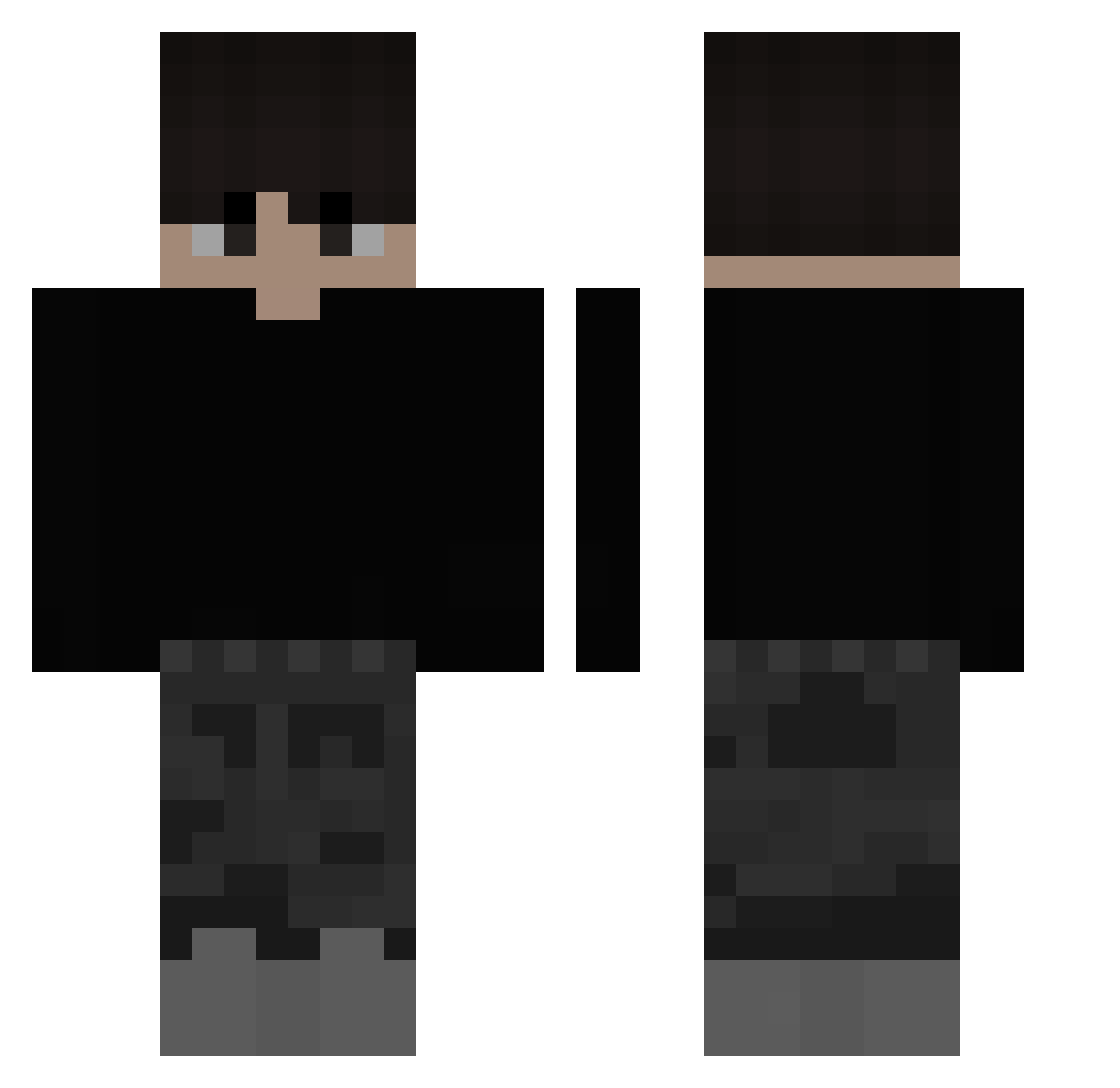 XXXXXXSUNXXXXXX Minecraft skin, front and back view