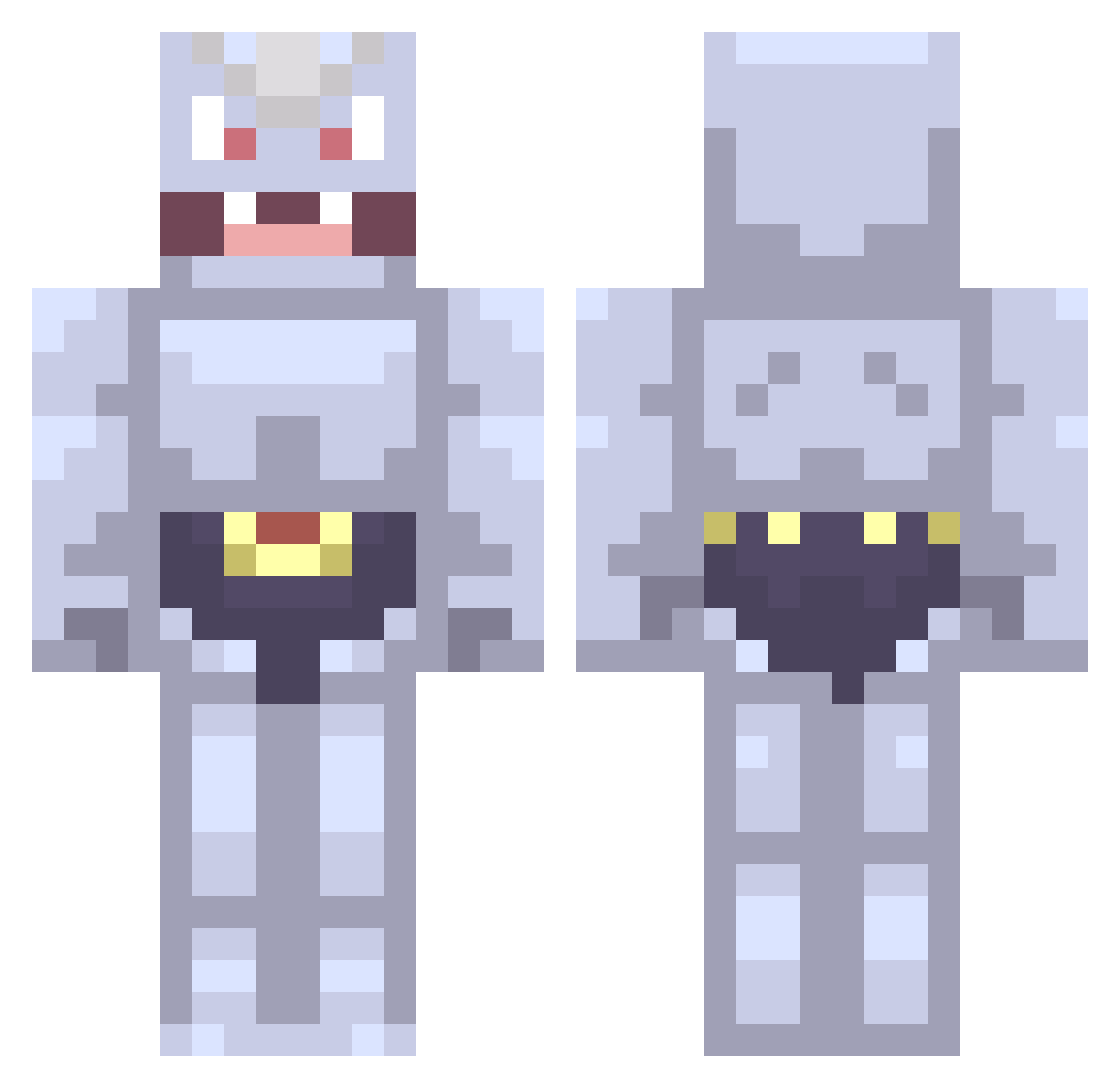 SpLegendeKelle Minecraft skin, front and back view