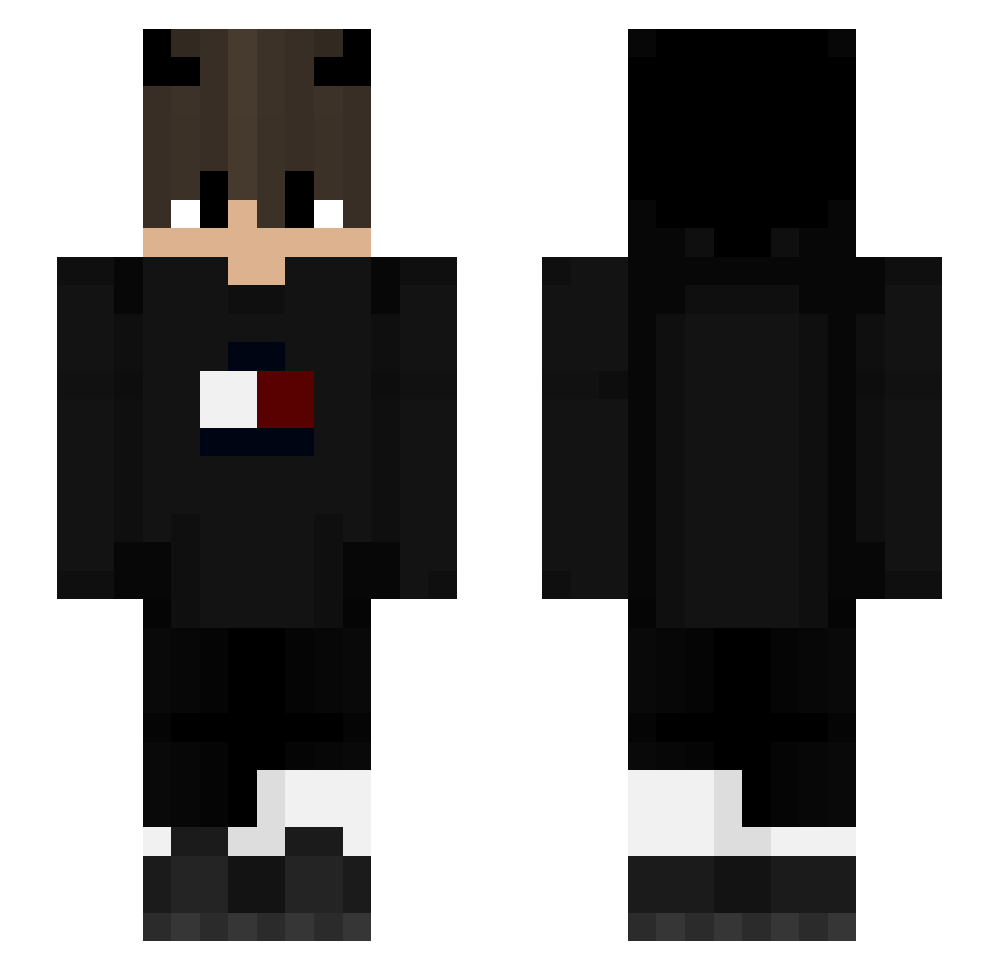 Roberteamboss Minecraft skin, front and back view