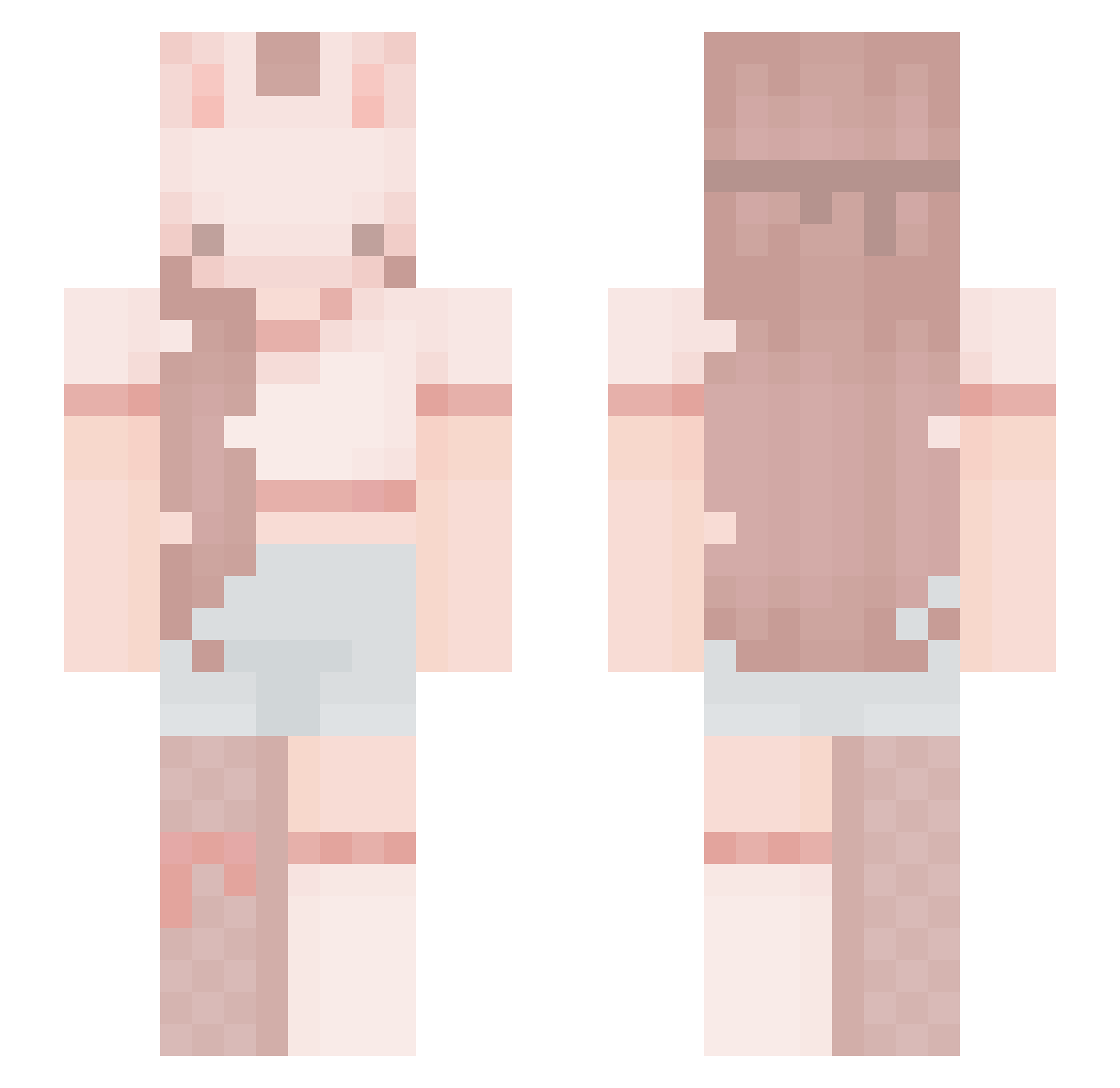 YourPalGrass Minecraft skin, front and back view