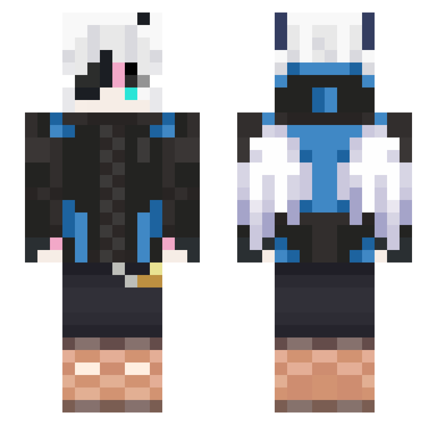 Asherim Minecraft skin, front and back view