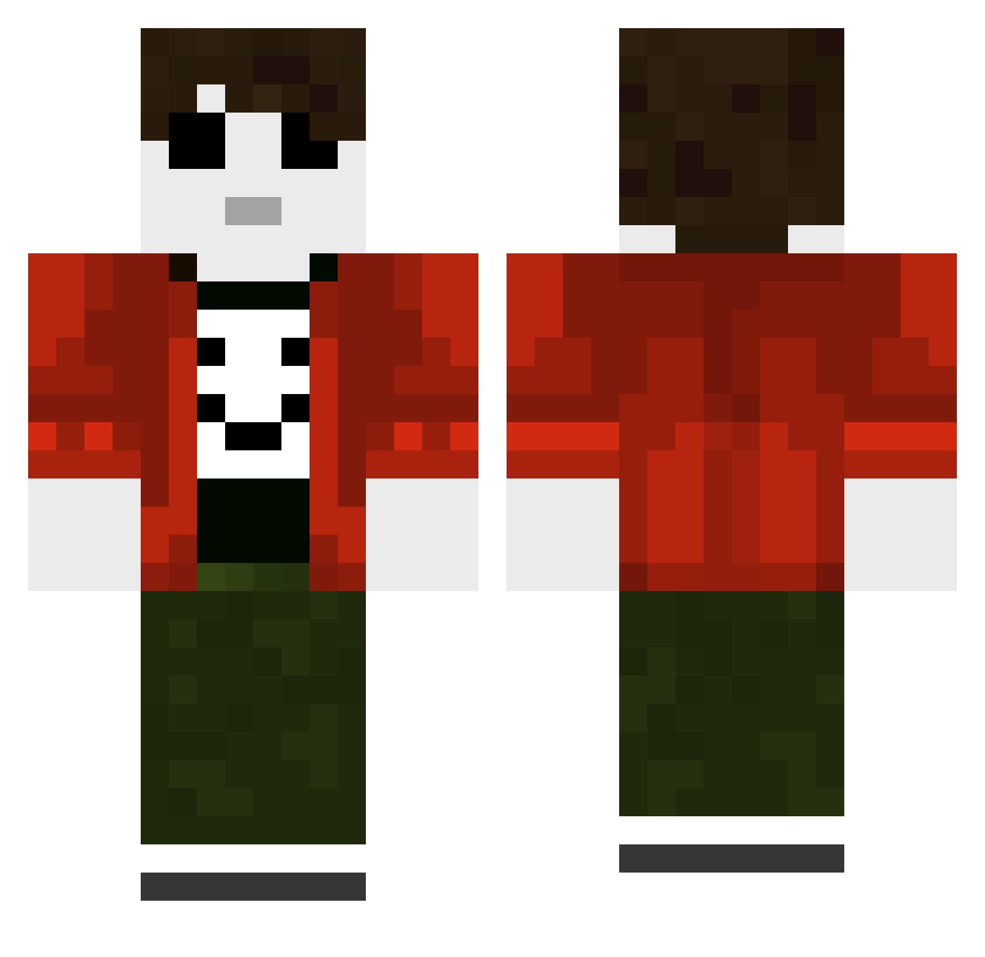 Flipe_YT89 Minecraft skin, front and back view