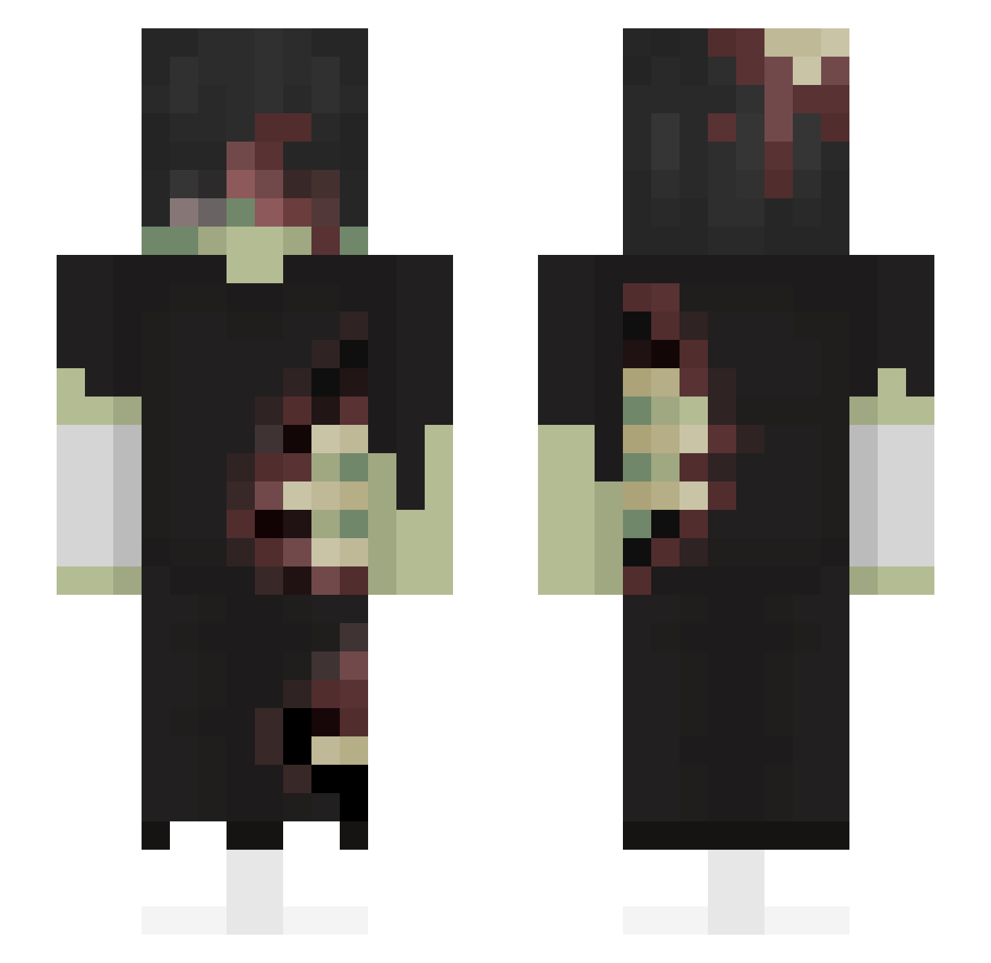 UK_Sam Minecraft skin, front and back view