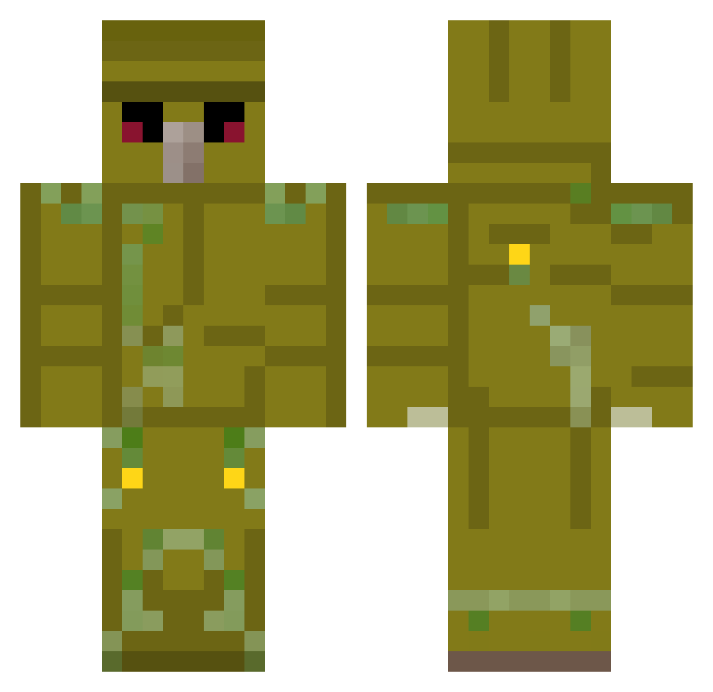 Kozak2005 Minecraft skin, front and back view