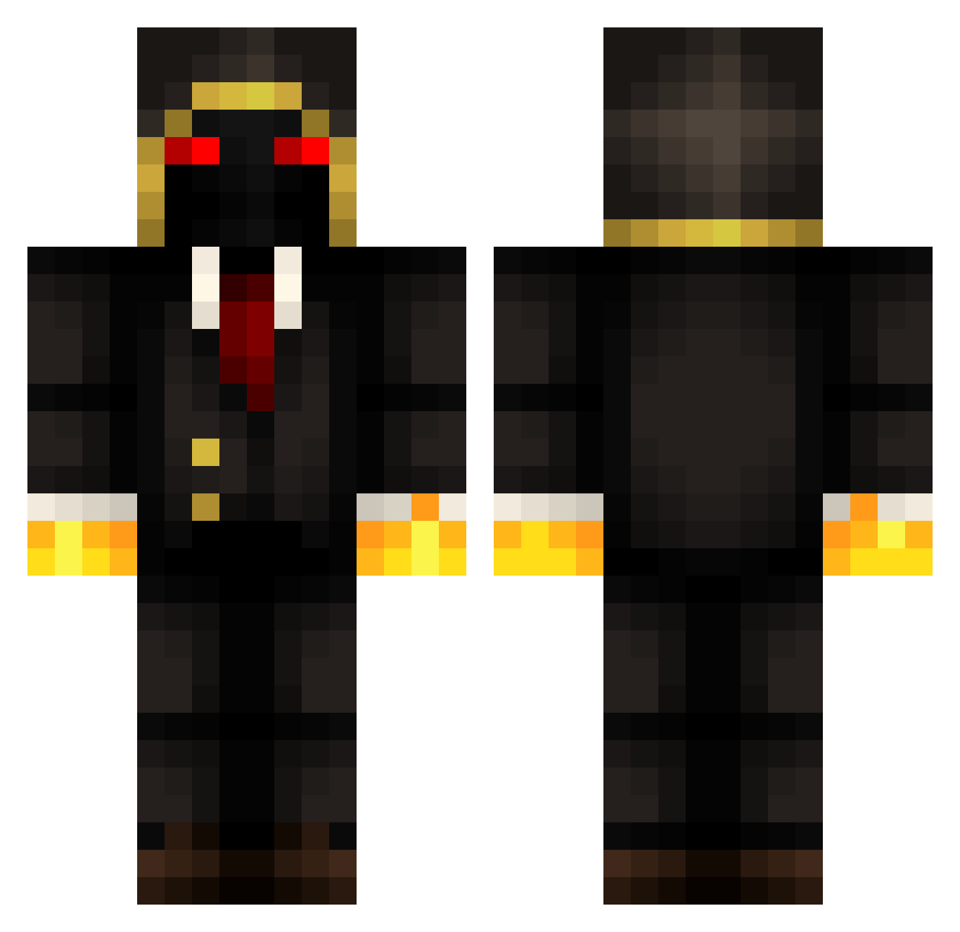 Critica_ Minecraft skin, front and back view