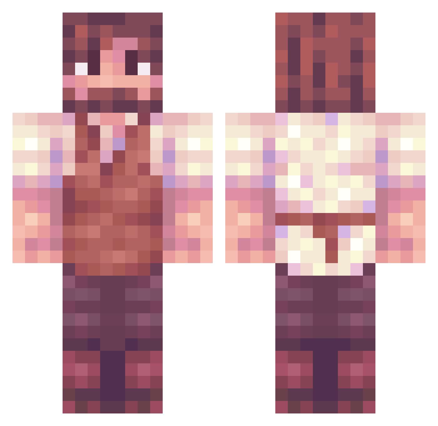 AgentSkullGaming Minecraft skin, front and back view