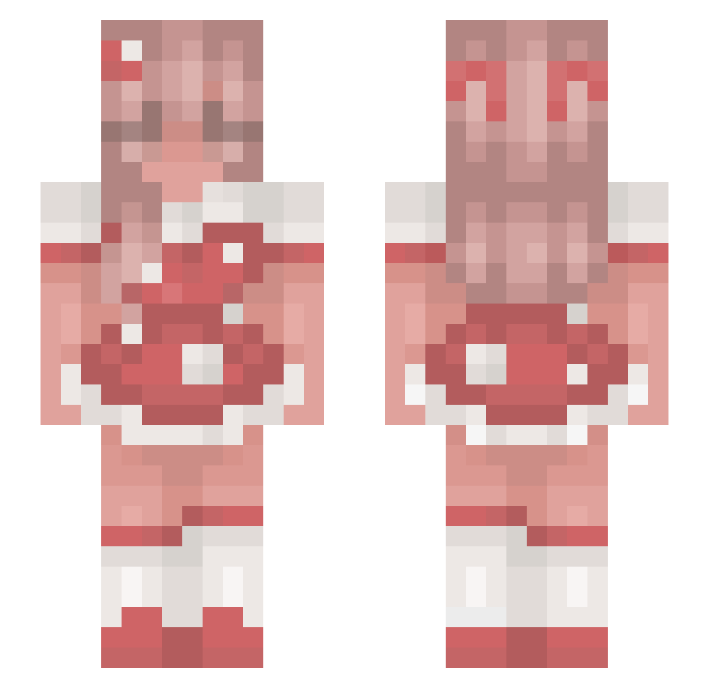 Y_Yui_ Minecraft skin, front and back view