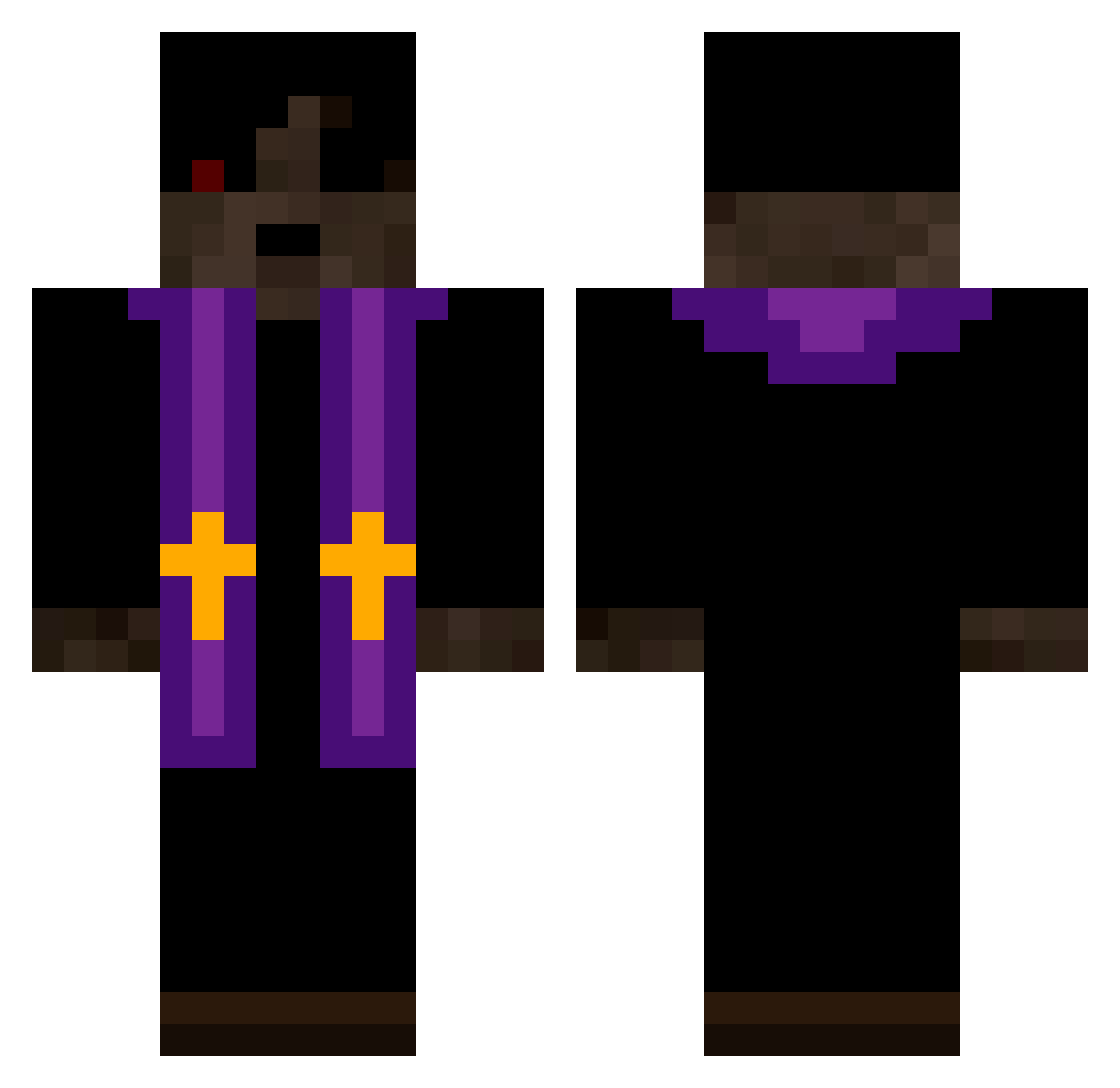 CiasnyHalibut123 Minecraft skin, front and back view