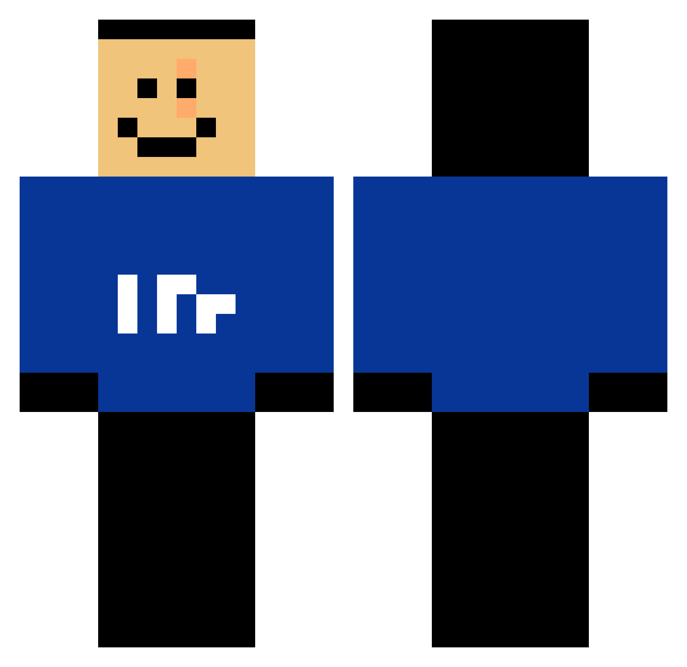 Shady_PREDATOR Minecraft skin, front and back view