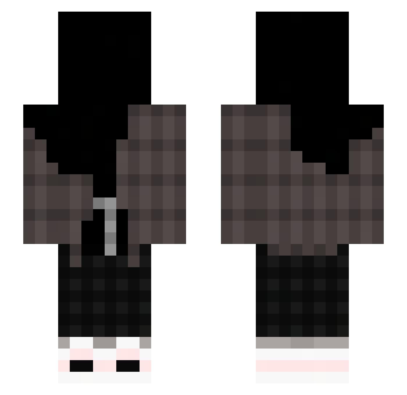 therealrusski Minecraft skin, front and back view