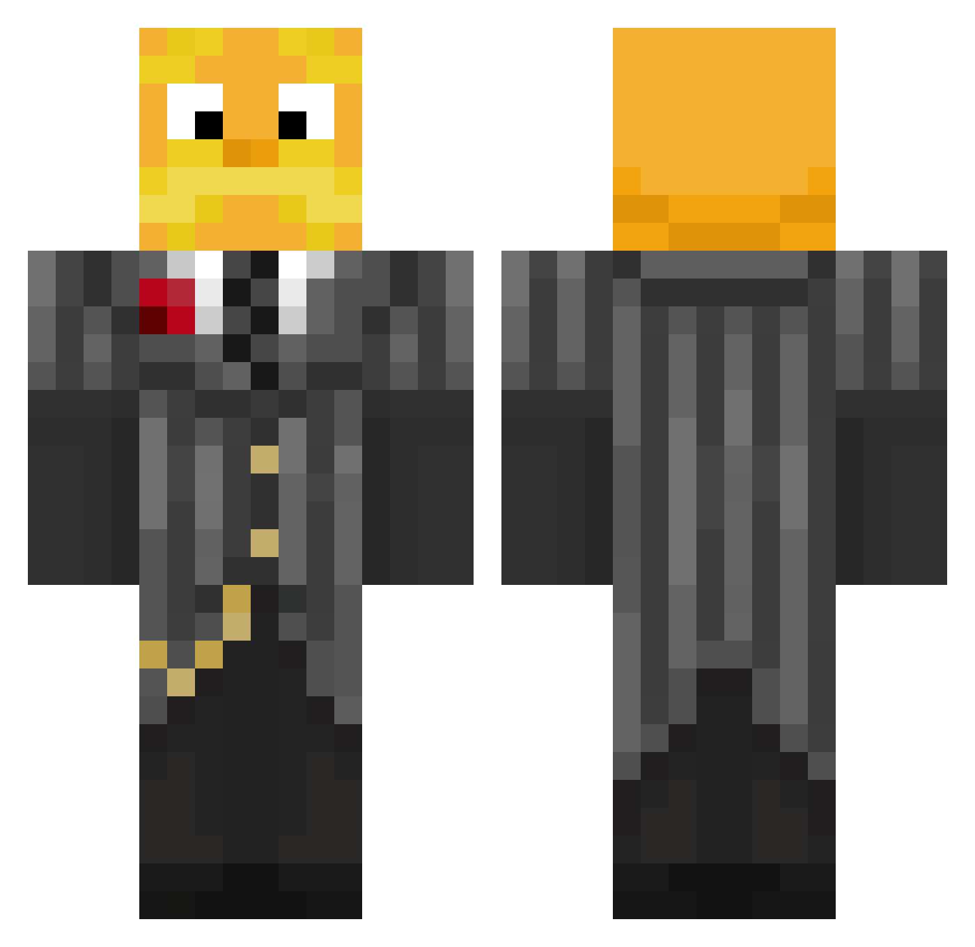 Ricly Minecraft skin, front and back view