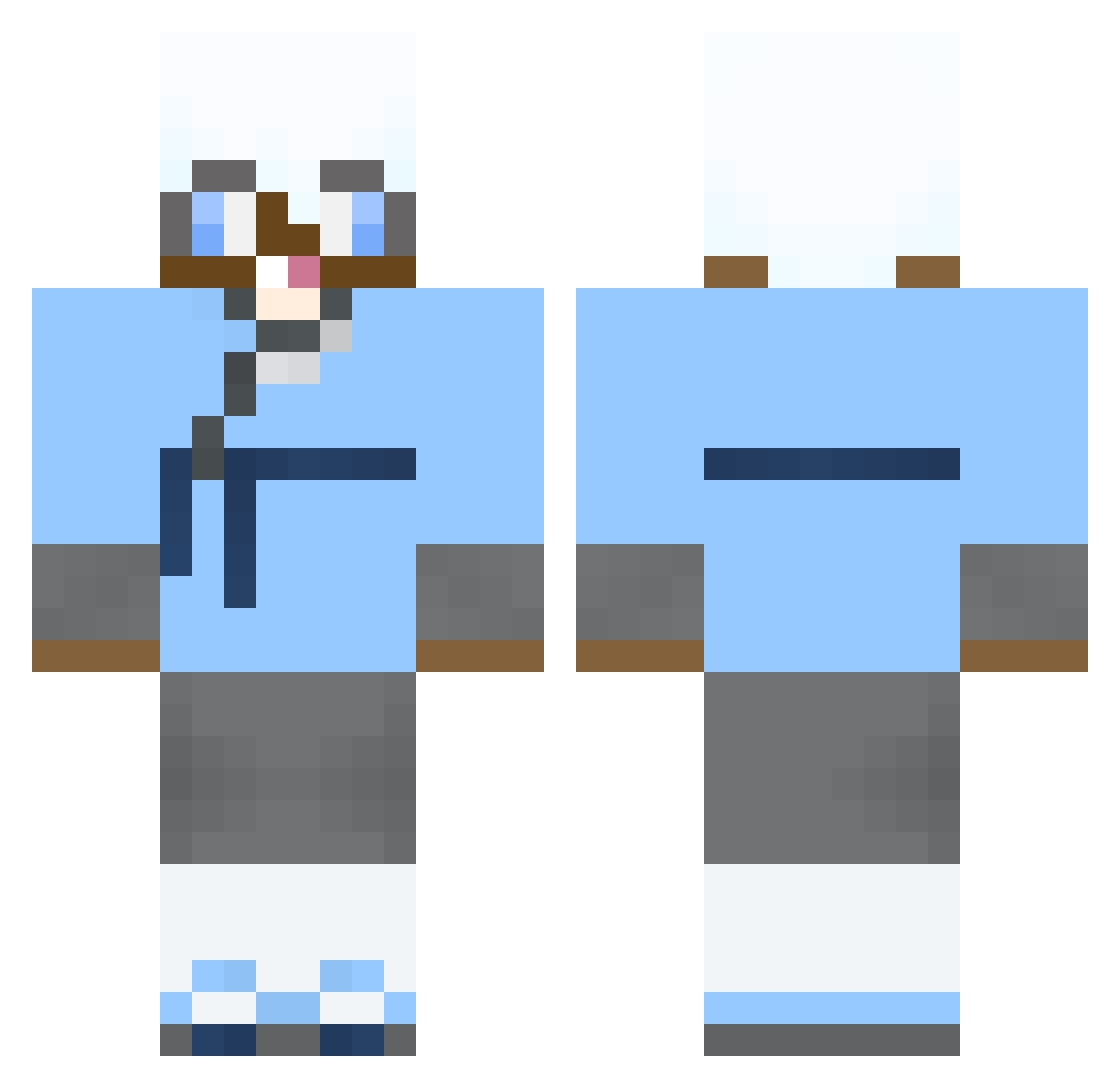 Ljm0719 Minecraft skin, front and back view