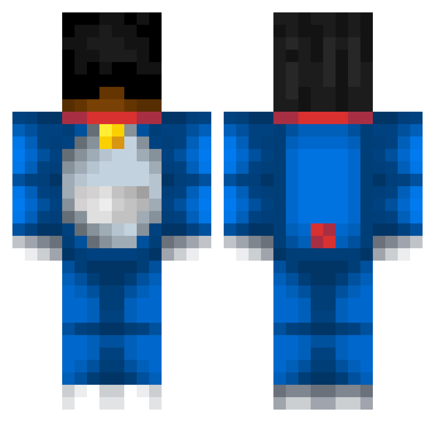 KingWolf1836 Minecraft skin, front and back view