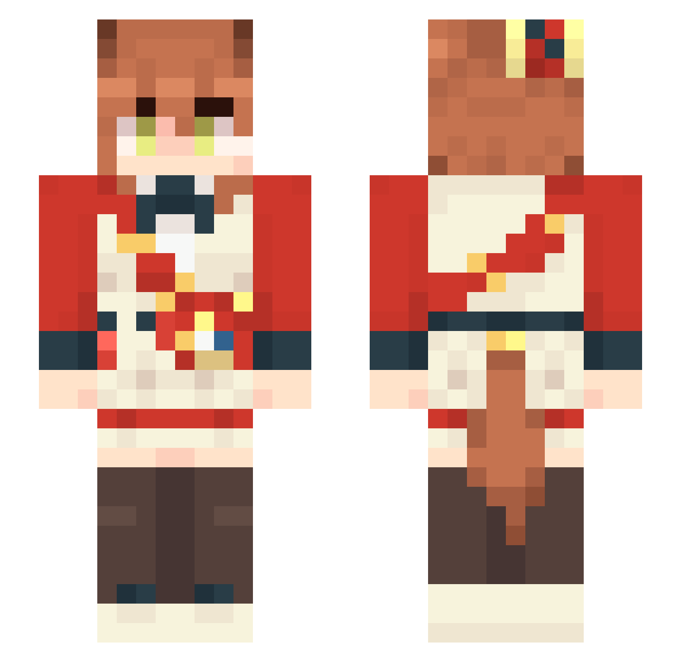 HiImLuciel Minecraft skin, front and back view