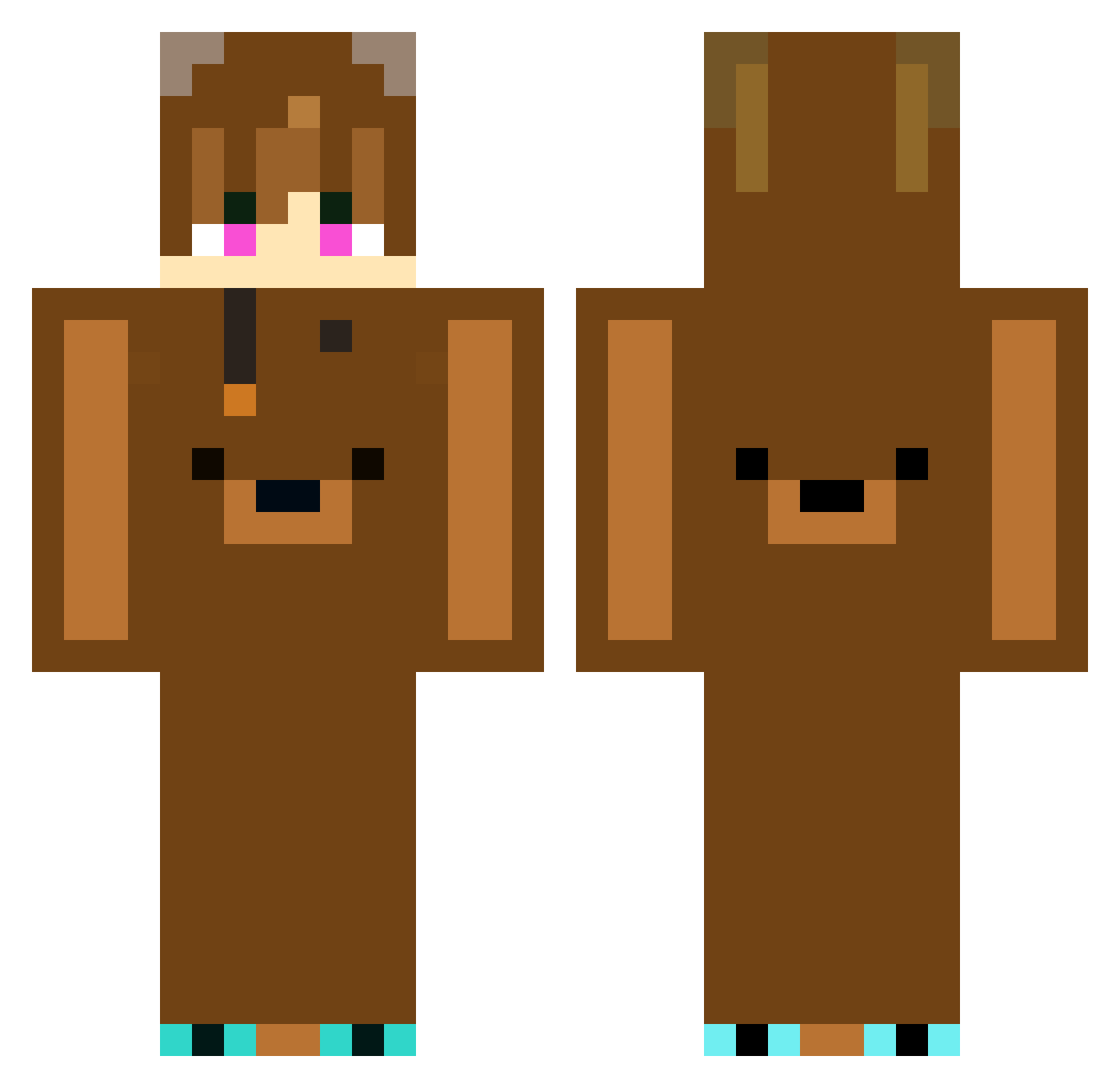 Tabach98 Minecraft skin, front and back view