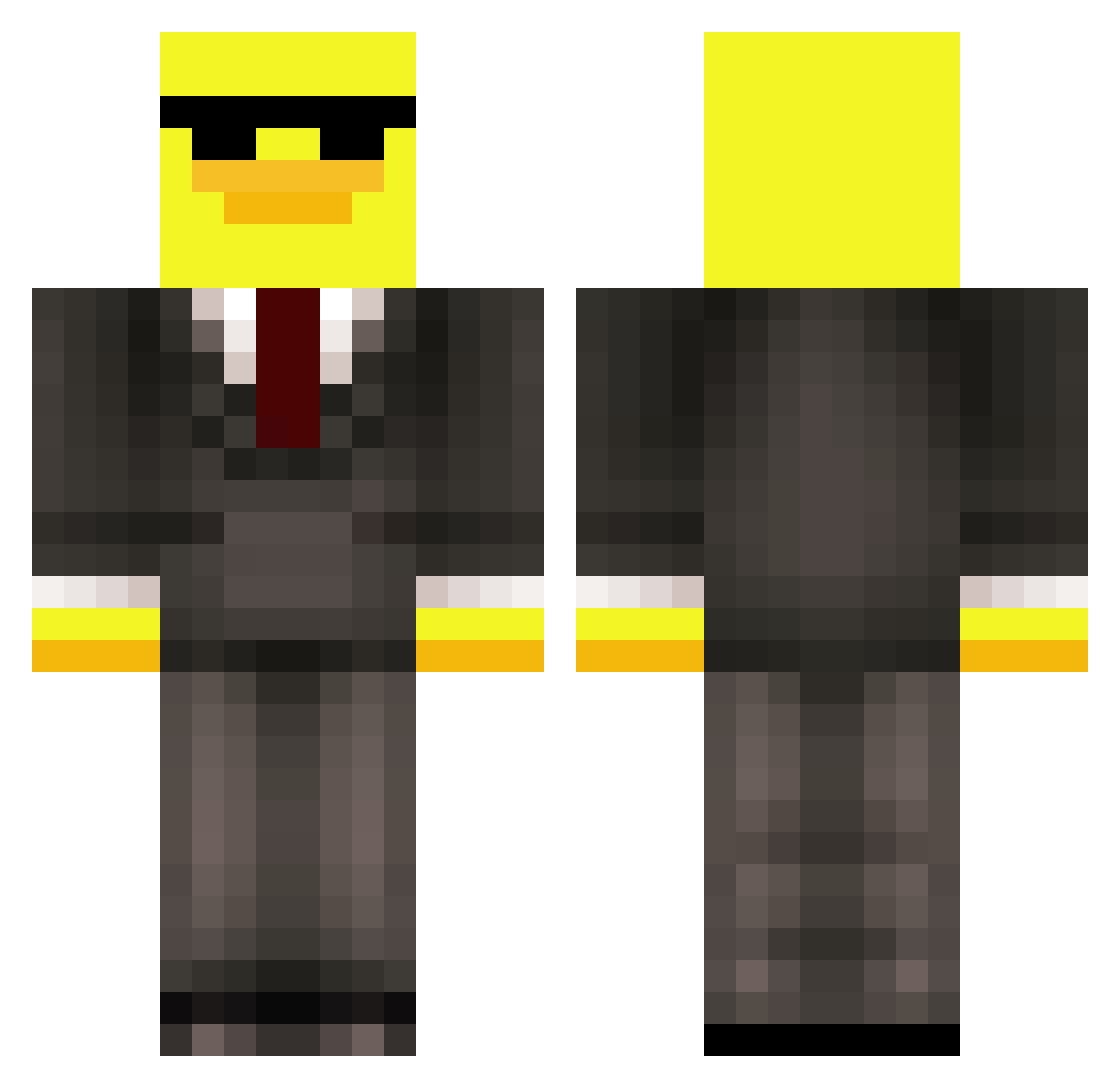 samppupamppu Minecraft skin, front and back view