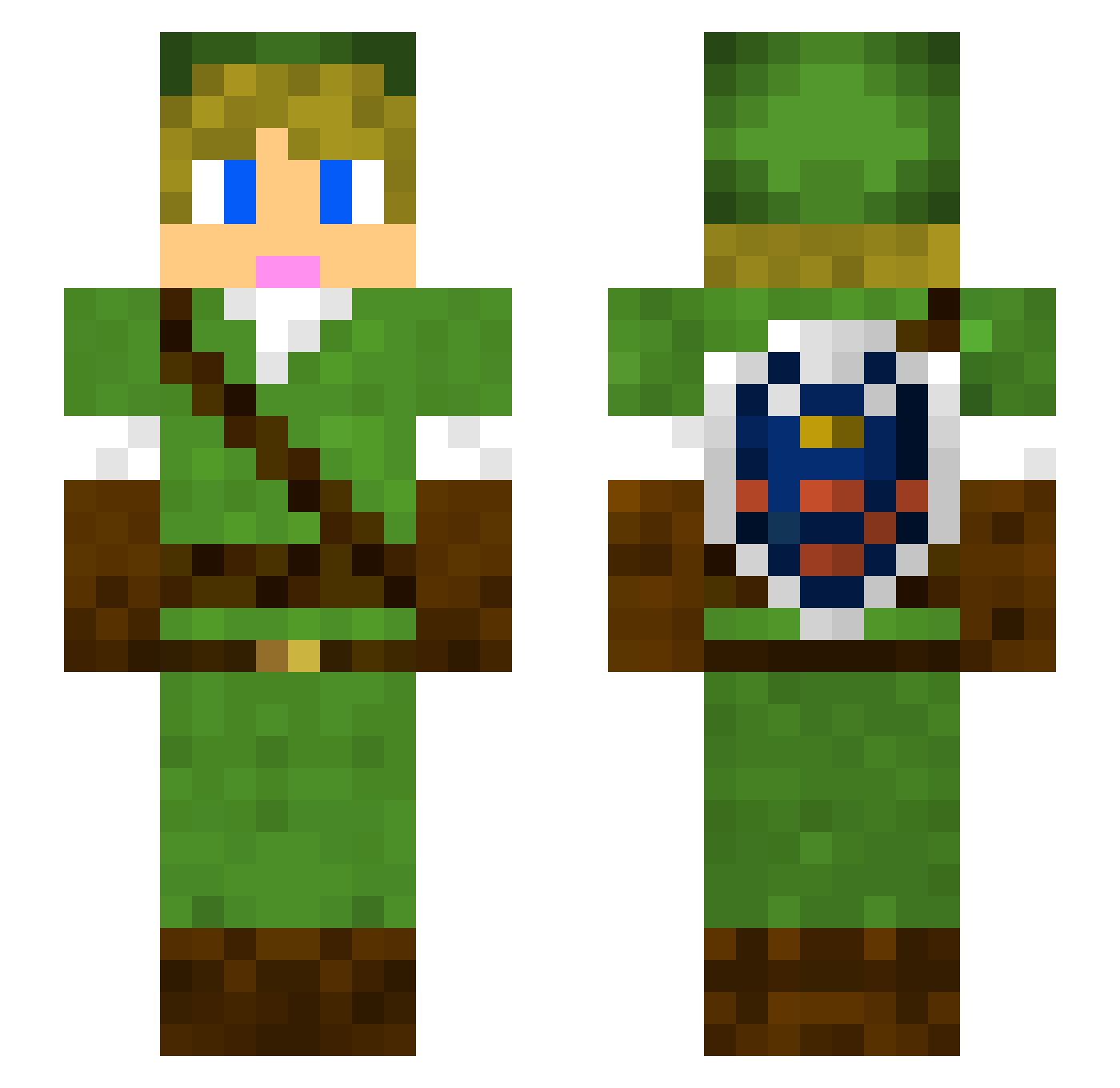 Kyenna_ Minecraft skin, front and back view