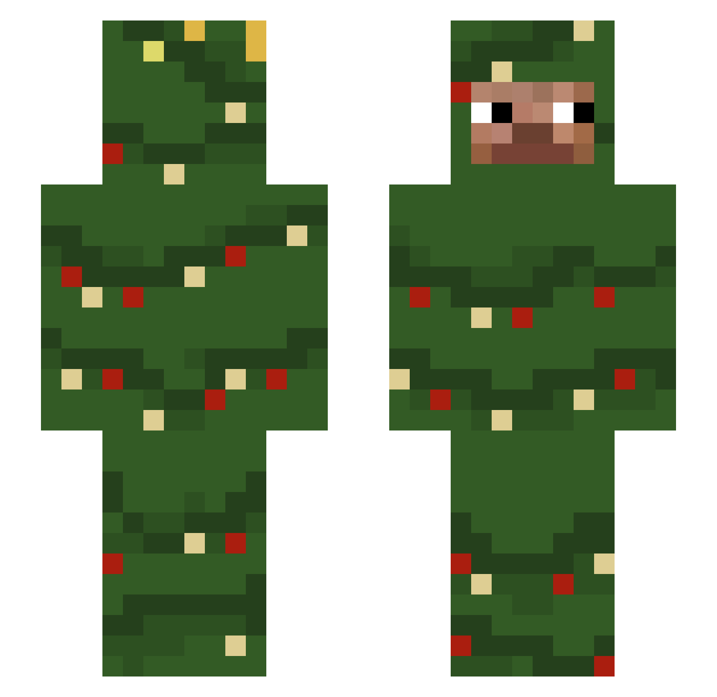 ne5mui Minecraft skin, front and back view