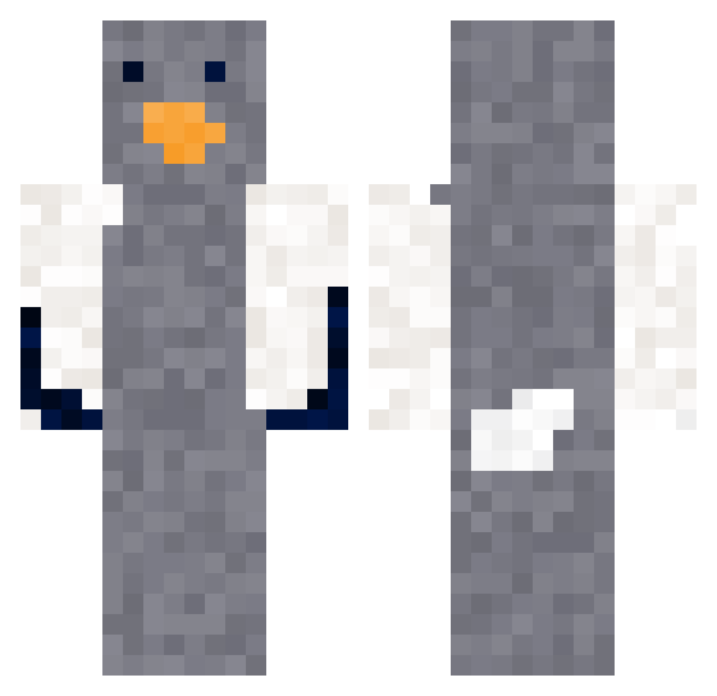 non_kuro Minecraft skin, front and back view