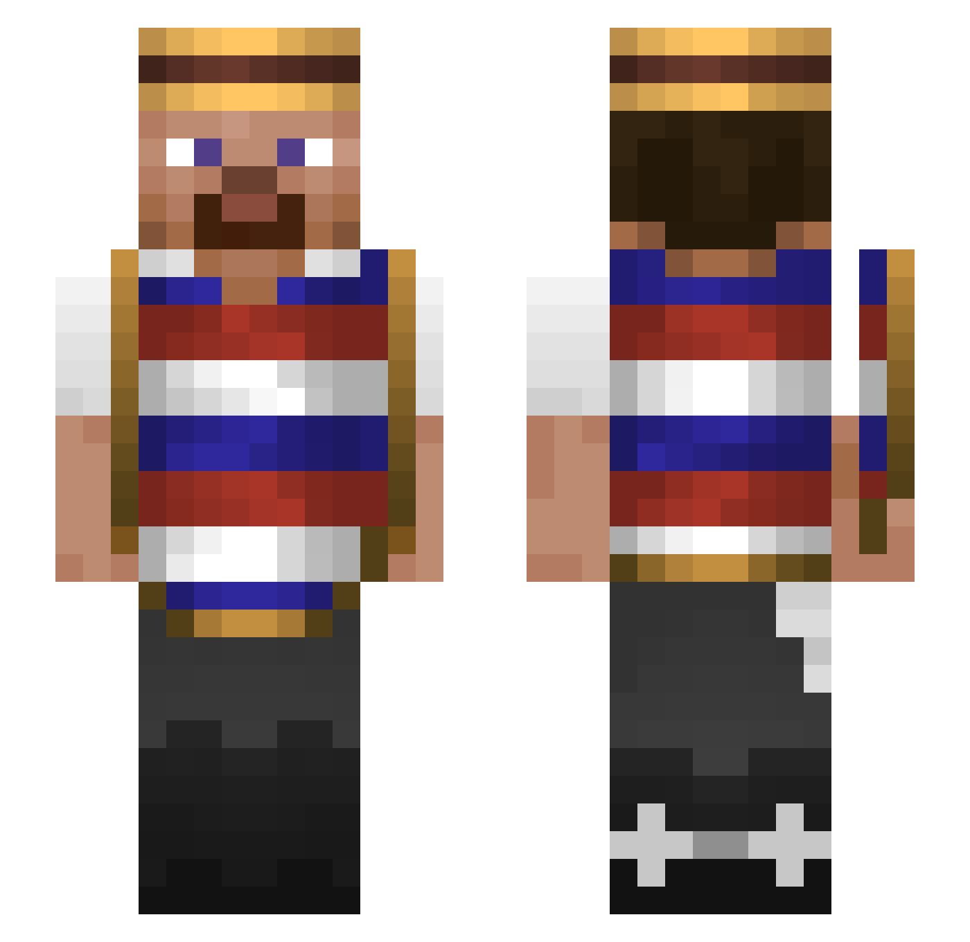 sopaipilla_ Minecraft skin, front and back view